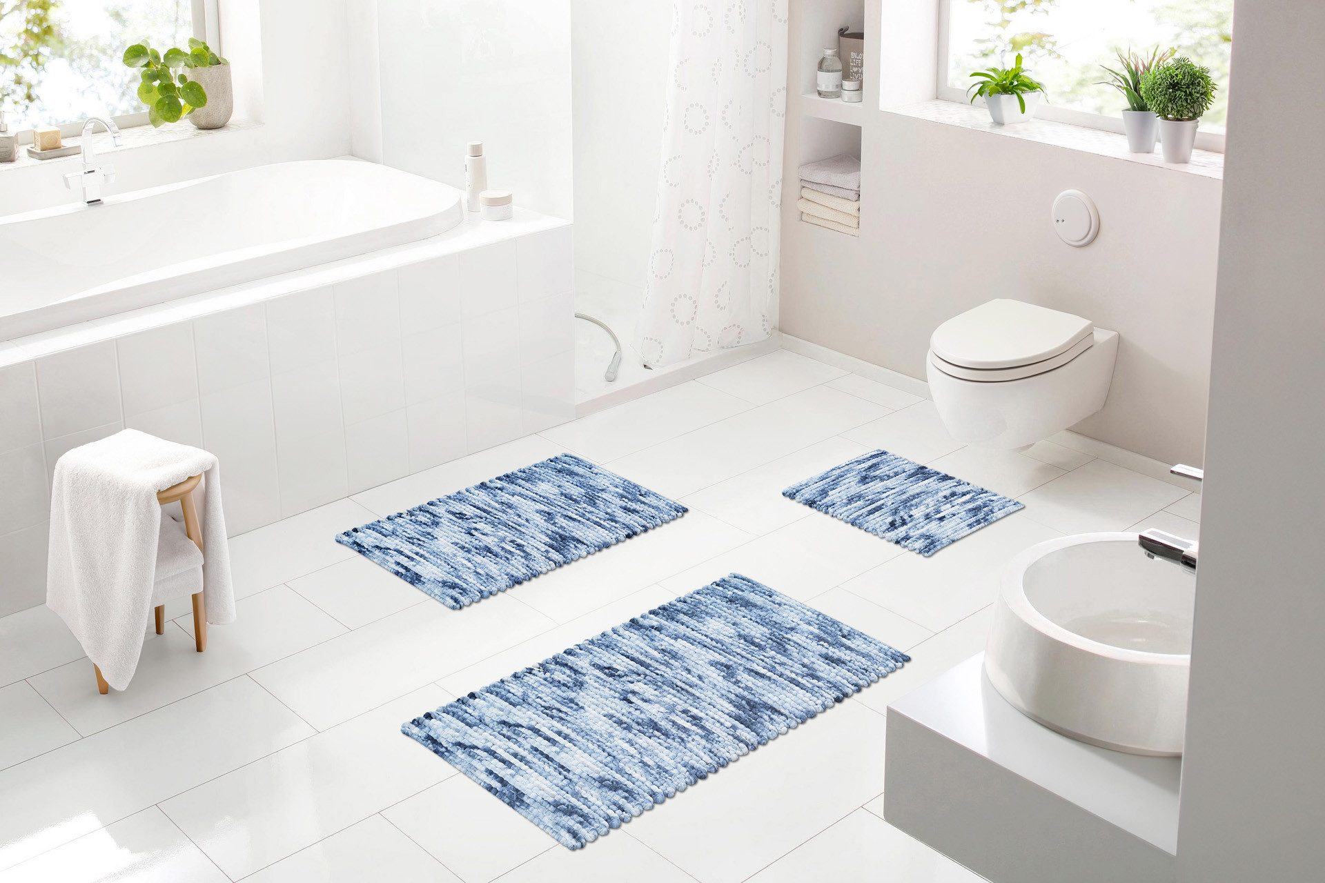 Grund Badematte Leonie, Höhe 15 mm, beidseitig nutzbar, fußbodenheizungsgee günstig online kaufen