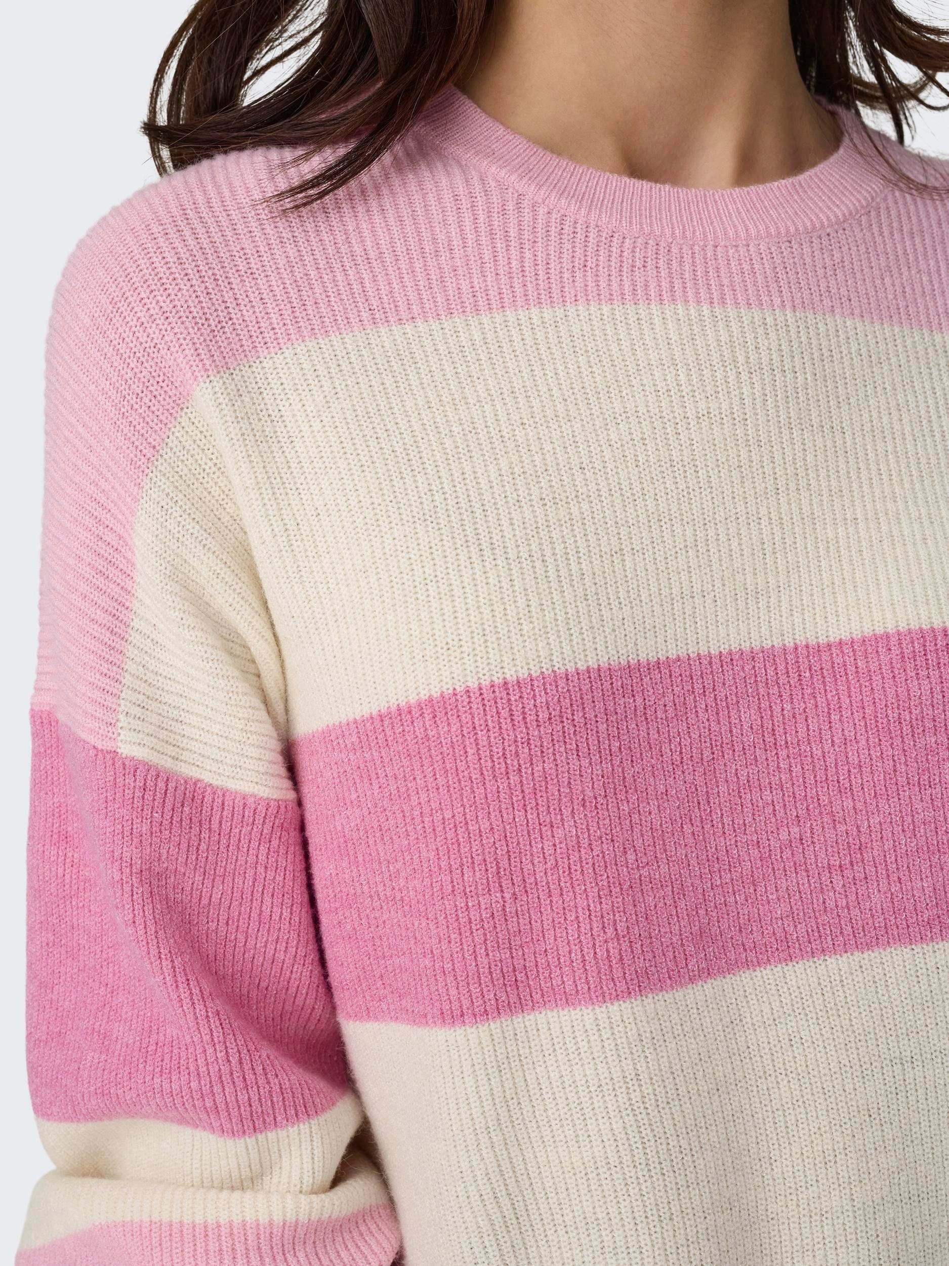 ONLY Strickpullover ONLATIA L/S STRIPE PULLOVER KNT NOOS Viskosemischung, regular fit