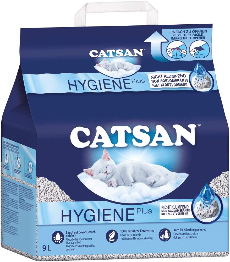 CATSAN Katzenstreu Hygiene Plus 9l, nicht-klumpend & geruchsbindend von CATSAN