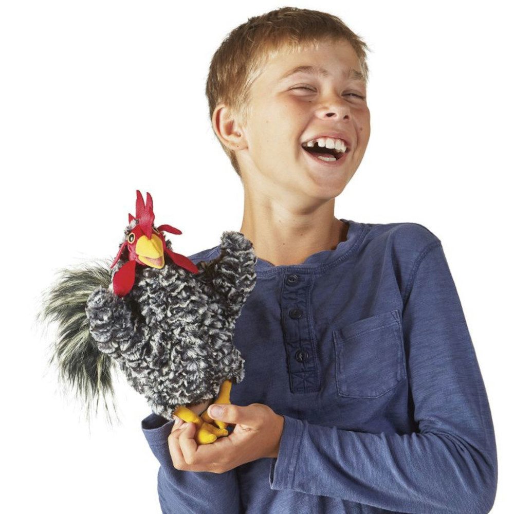 Folkmanis Handpuppen Handpuppe Folkmanis Handpuppe 30 cm Rooster / Hahn 3189 Huhn Hühner Gockel (Packung)