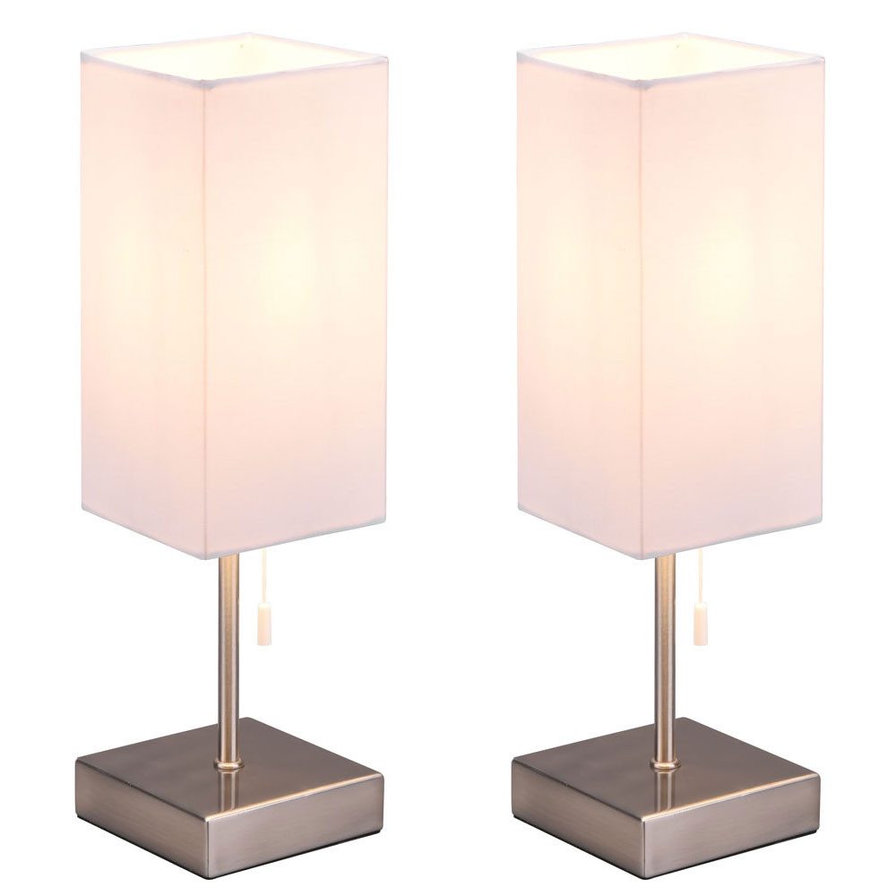 Reality Leuchten Schreibtischlampe, Leuchtmittel nicht inklusive, Tischleuchte Nachttischlampe Ladefunktion USB 2er Set