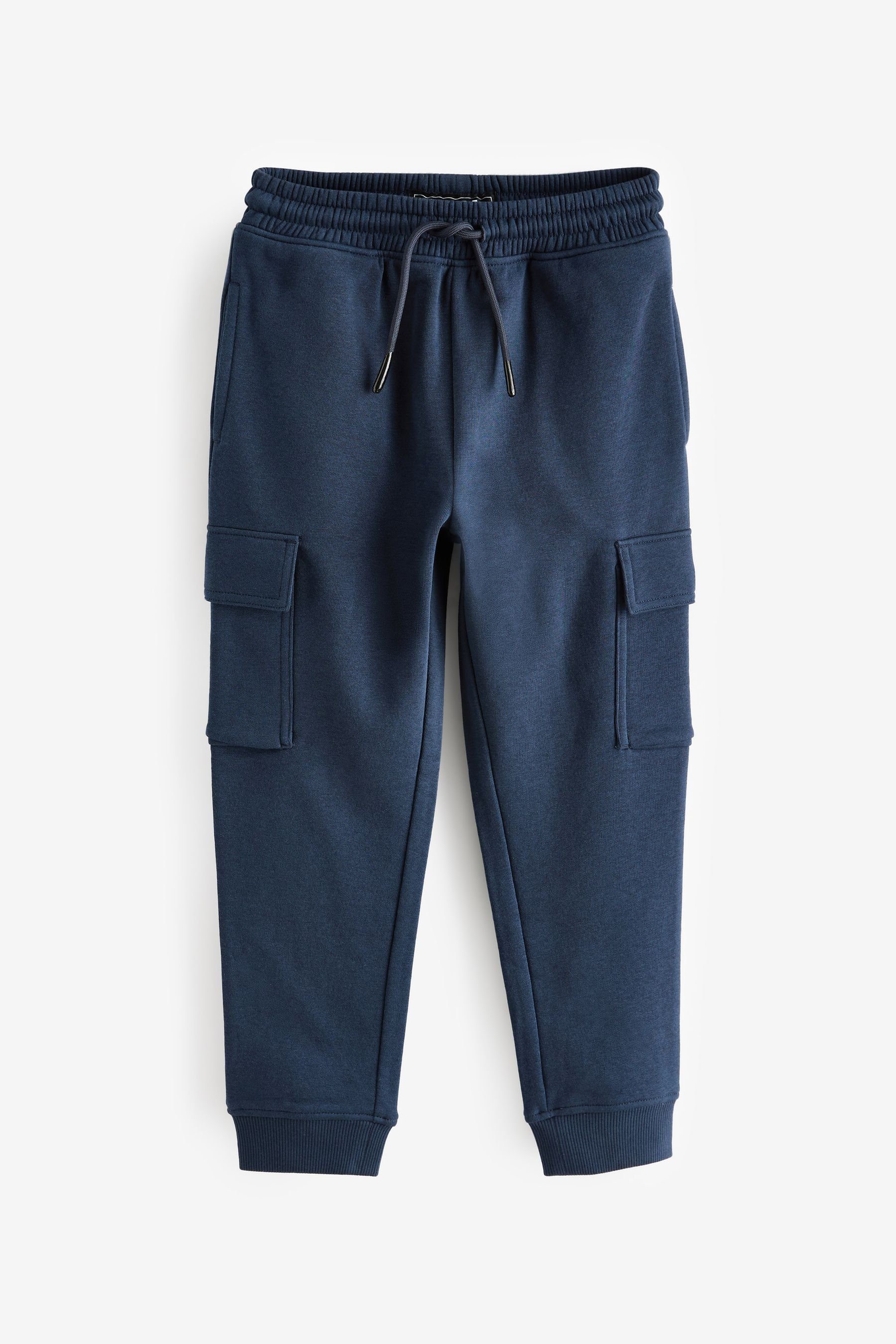 Next Blue (1-tlg) Cargohose Dark Cargo-Jogginghose - Baumwollanteil Jogginghose mit