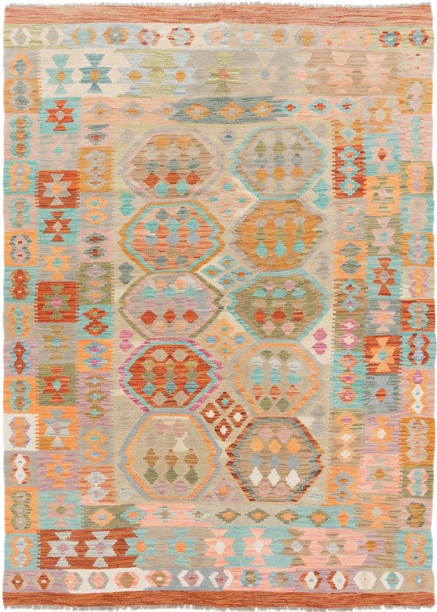 Kelim mm Nain Höhe: Orientteppich Trading, 173x238 Afghan rechteckig, 3 Orientteppich, Handgewebter