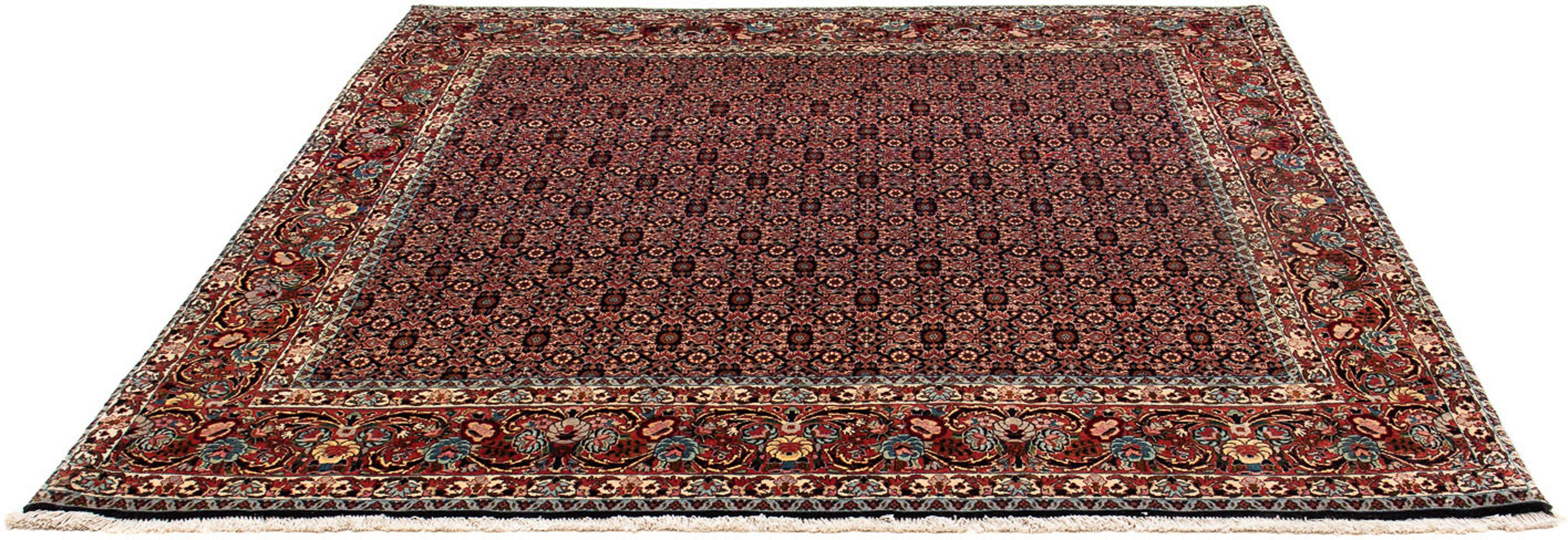 Orientteppich Perser - Bidjar quadratisch - 208 x 197 cm - braun, morgenland, quadratisch, Höhe: 15 mm, Wohnzimmer, Handgeknüpft, Einzelstück mit Zertifikat