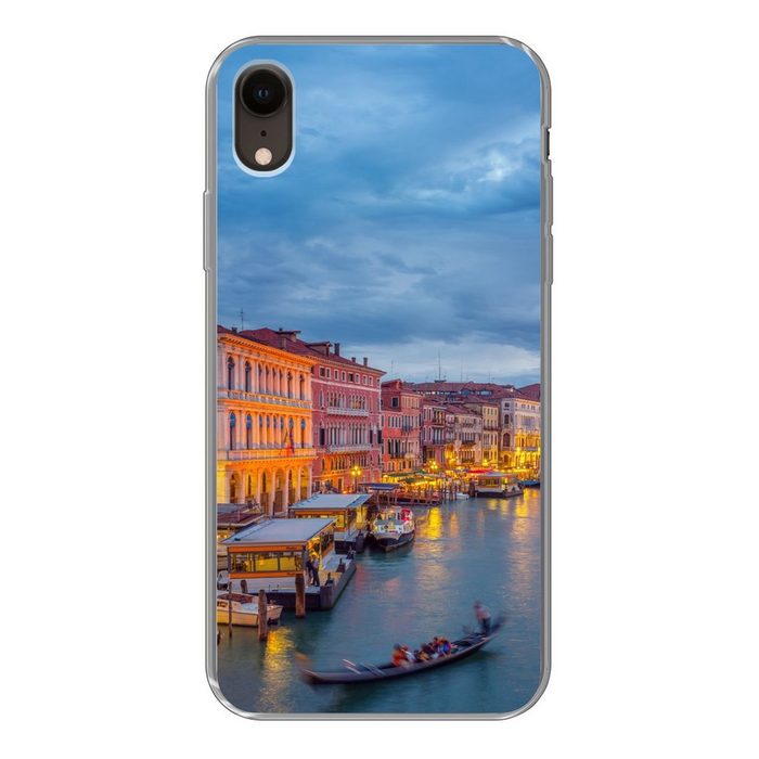 MuchoWow Handyhülle Wasser - Nacht - Venedig Handyhülle Apple iPhone XR Smartphone-Bumper Print Handy