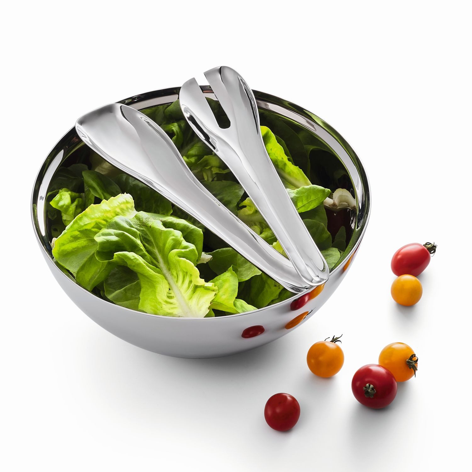 Philippi Design Servierschale Insalata mit Besteck, Edelstahl