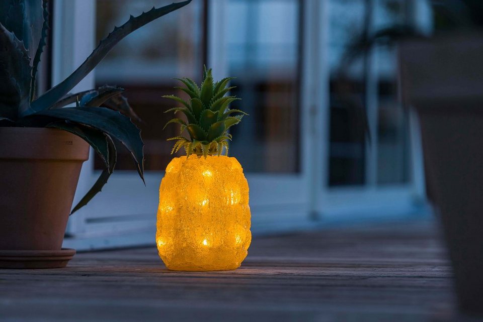 LED Weihnachtsfigur Ananas, 16 Acryl Dioden warm weiße KONSTSMIDE (1 St),