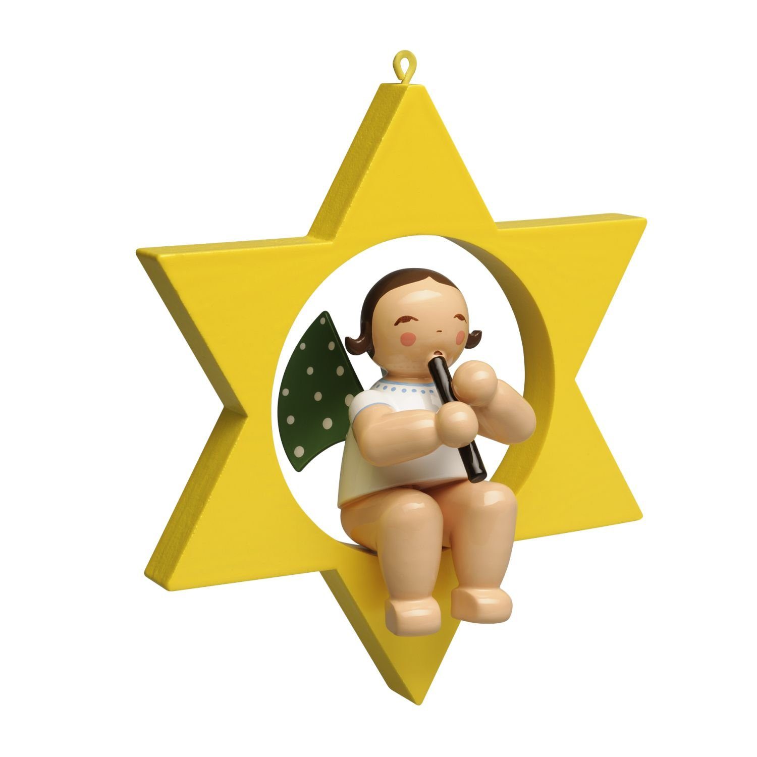 Wendt & Kühn Weihnachtsfigur Engel mit Blockflöte Im Stern 650/70/42