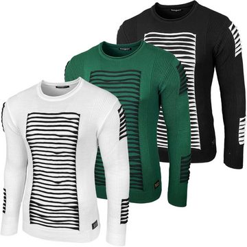 Baxboy Strickpullover Baxboy Herren Pullover Rundhals Strick-Pullover