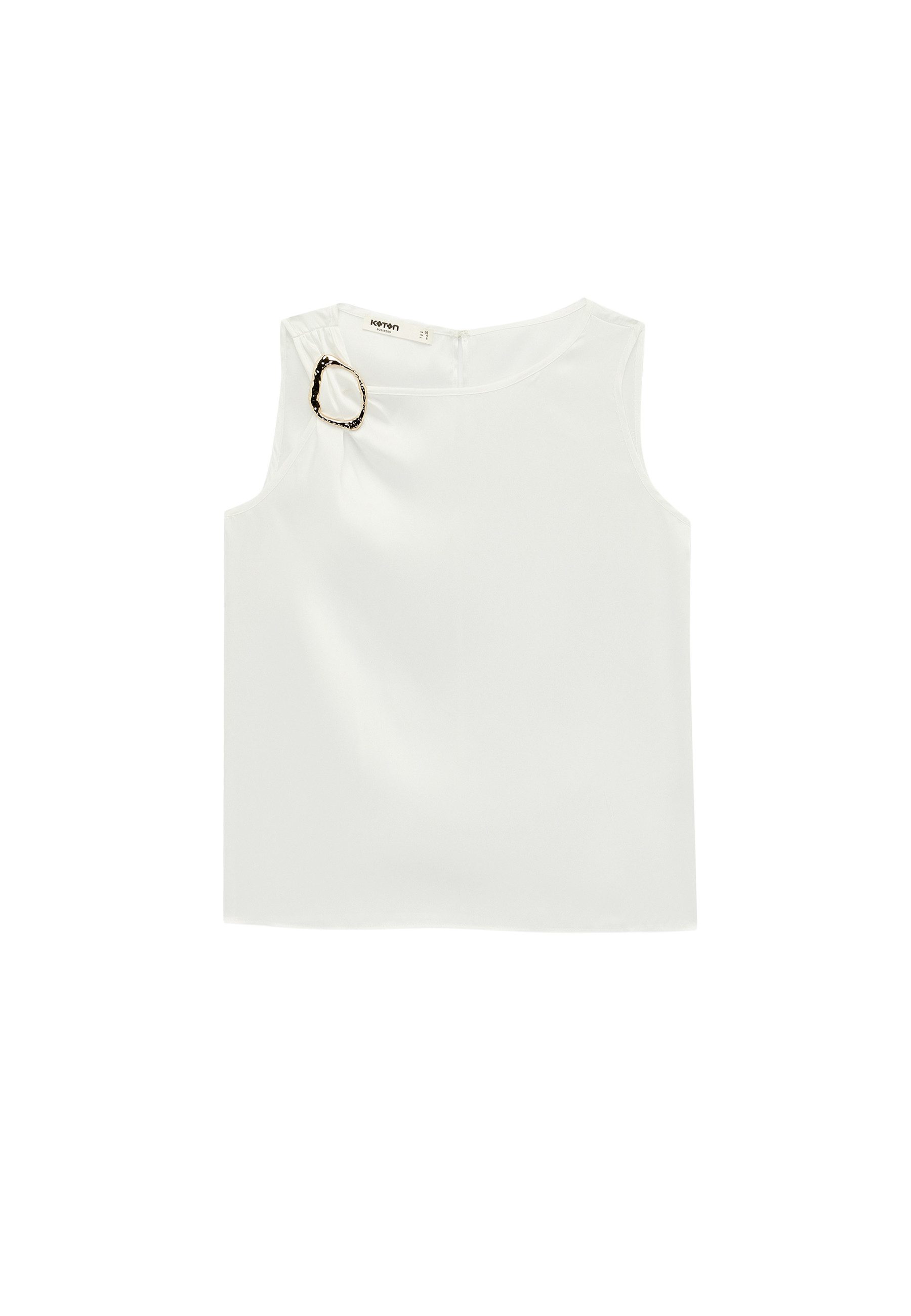 Koton Kurzarmbluse Koton Ärmellose Bluse Mit Metaldetail