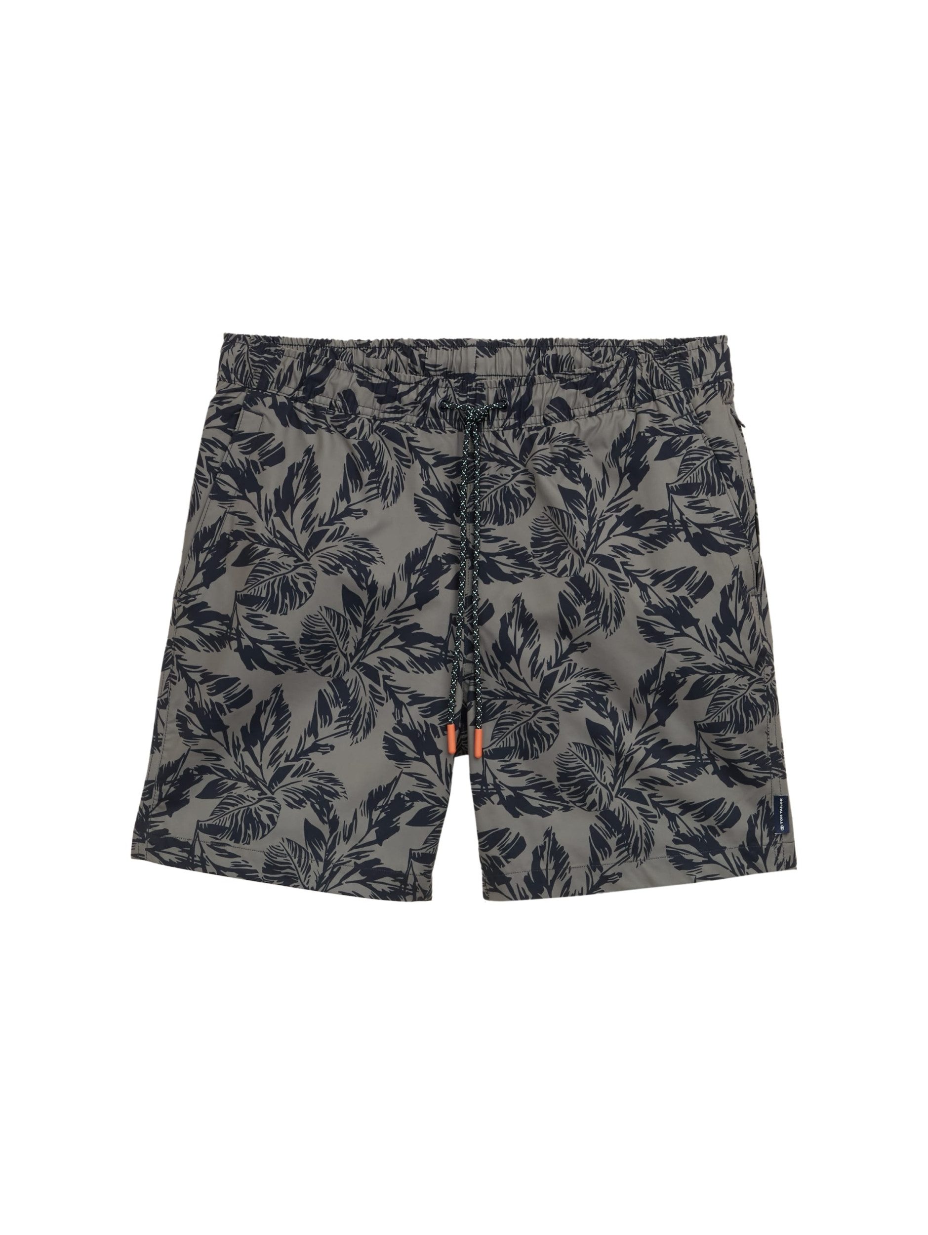 TOM TAILOR Bermudas all over printed swim shorts olive navy leaf design