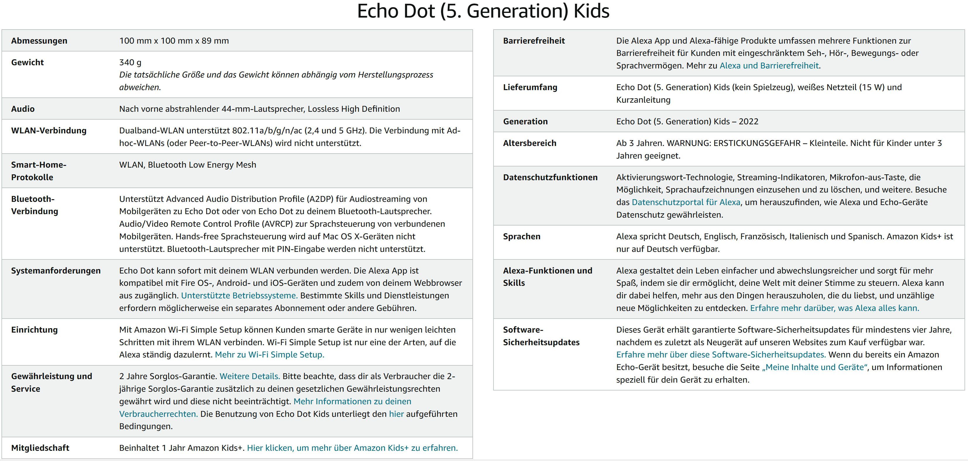 / Alexa Gen., (5. / Echo 2022) Design Bluetooth-Lautsprecher Kids Amazon Eulen Dot