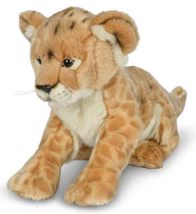 Uni-Toys Kuscheltier Löwenbaby - 22 cm oder 31 cm (Länge) - Plüsch-Löwe - Plüschtier, zu 100 % recyceltes Füllmaterial