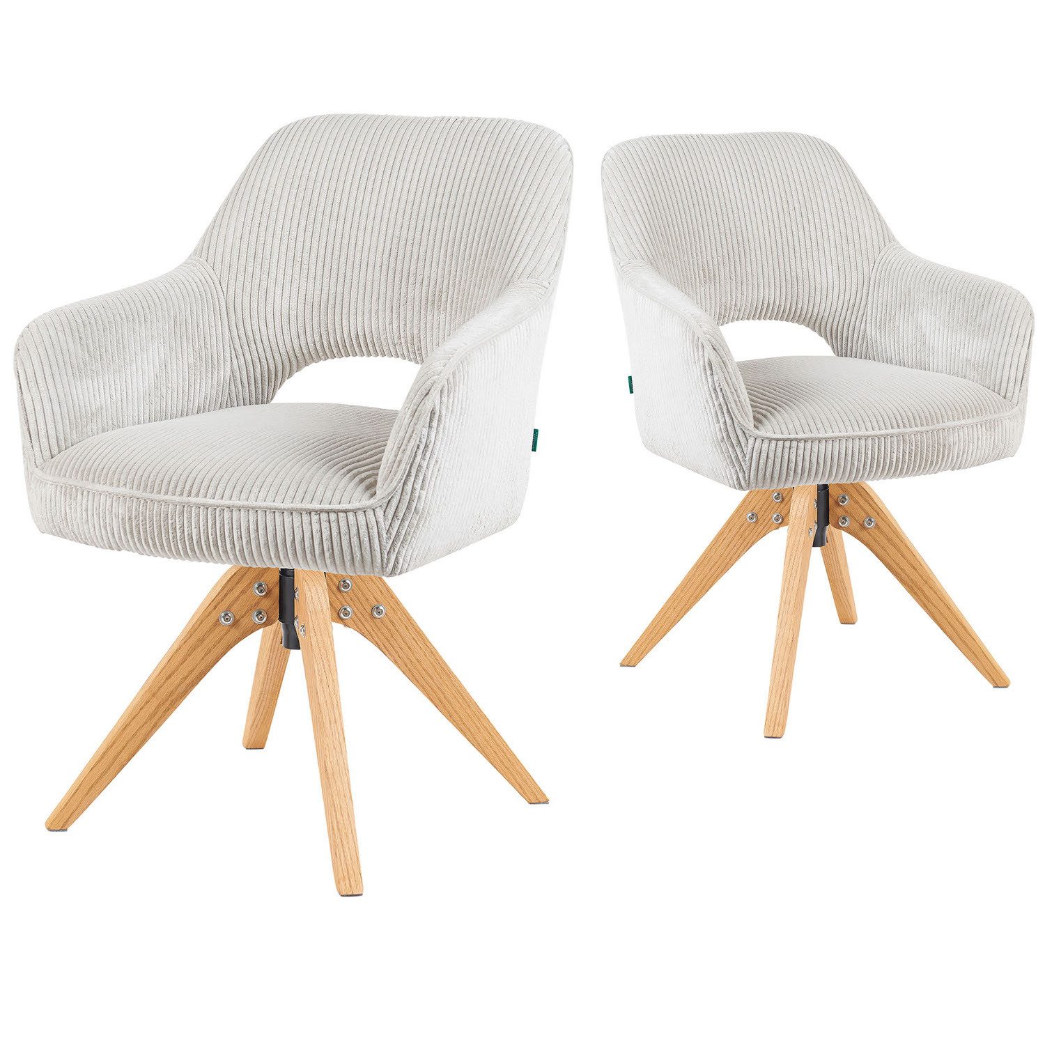 DUBI Möbel Polsterstuhl Mika-Lena 2er-Set, Federkern, günstig online kaufen