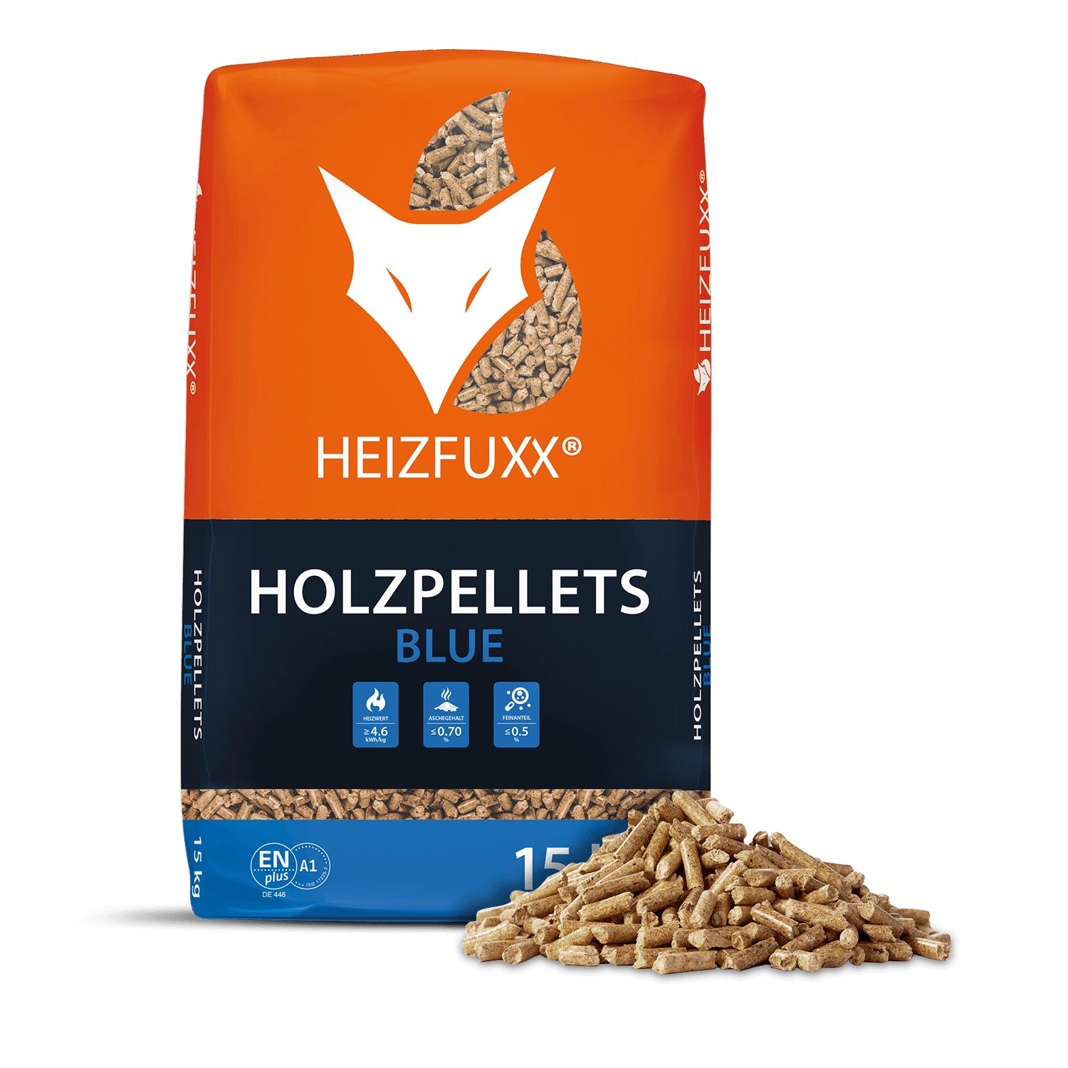 HEIZFUXX Holzpellets Blue, 300 kg, (Palette, 20-St)
