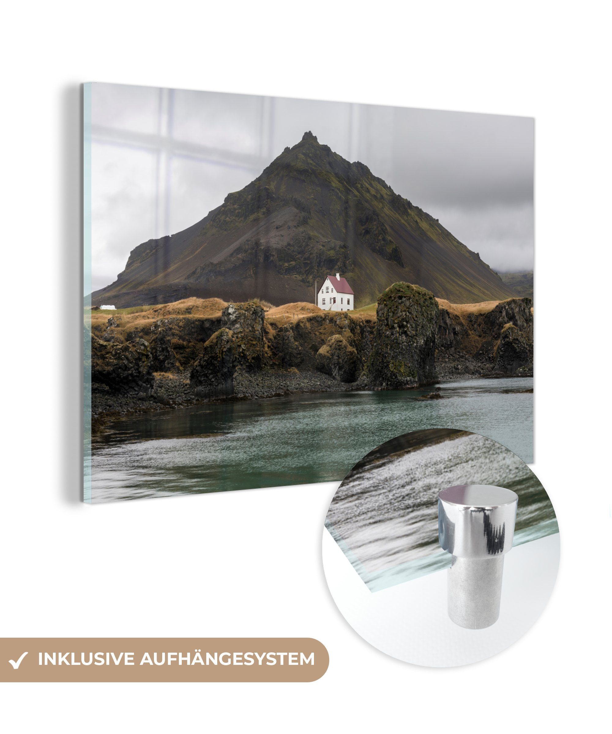 MuchoWow Acrylglasbild Arnarstapi in Island, (1 St), Acrylglasbilder Wohnzimmer & Schlafzimmer