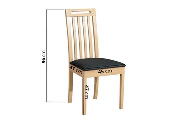 MOEBLO Stuhl TORMO 10 (Esszimmerstuhl Polsterstühle, Holzstühle, Esszimmerstühle, Massivholz), (BxHxT): 45x96x41cm