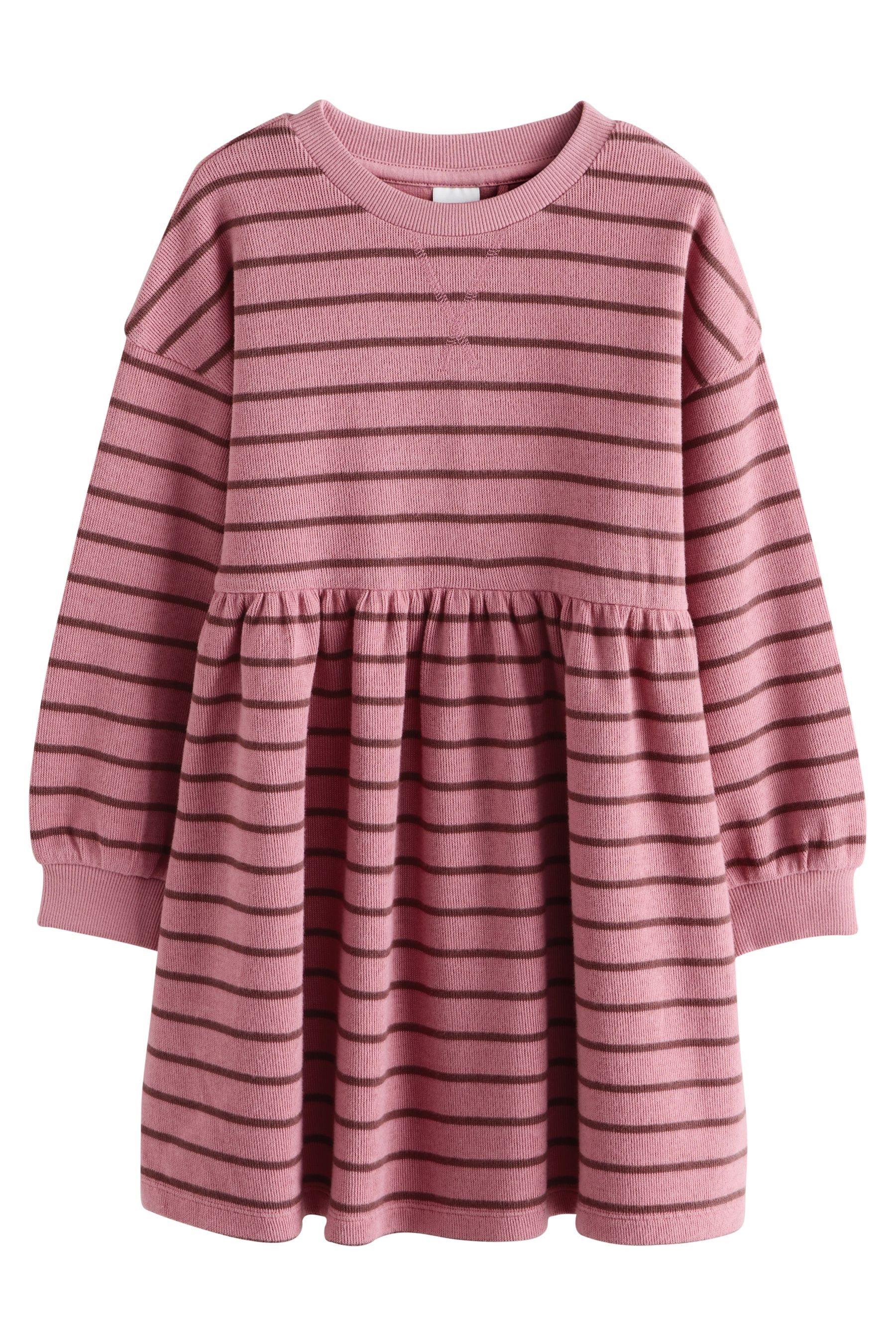 Sweatkleid Gemütliches Pulloverkleid mit Rippenstruktur
