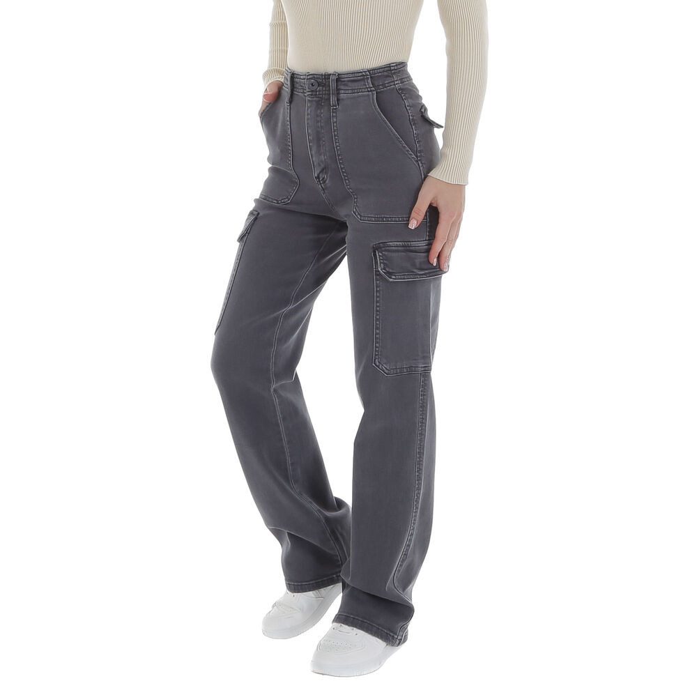 Ital-Design Stoffhose Damen Freizeit (87123917) Stoffhose in Grau günstig online kaufen