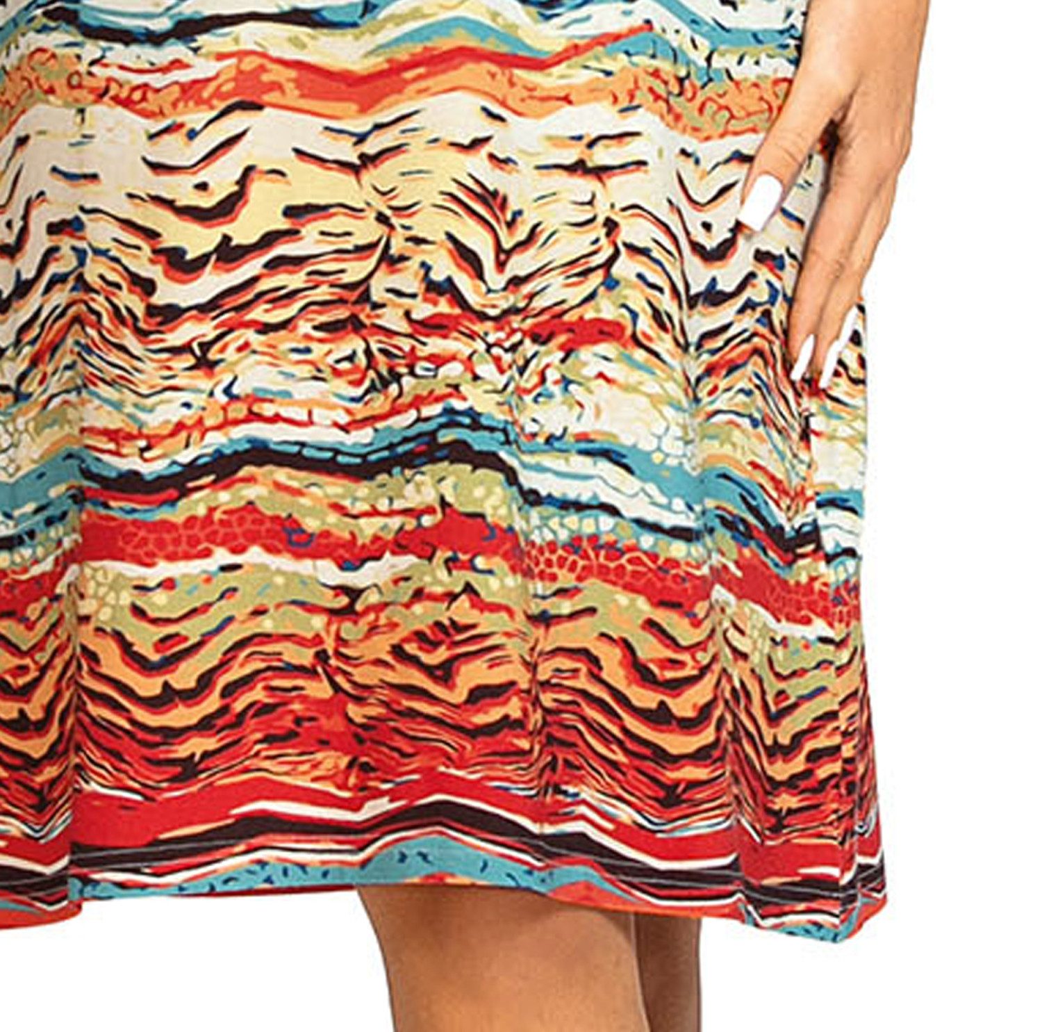 Ascafa Strandkleid Beach (Packung, 1-tlg., 1-teilig) Damen Trägerkleid 100cm Sommerkleid Exotisch Strandmode