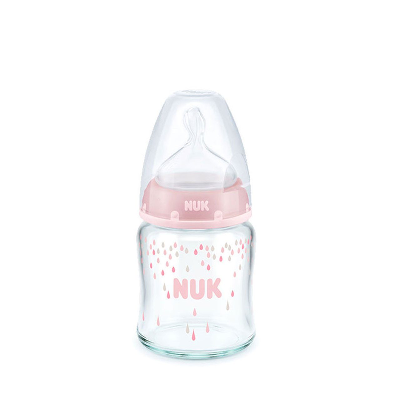 NUK Babyflasche NUK First Choice Babyflasche, Glasflasche 120ml rosa