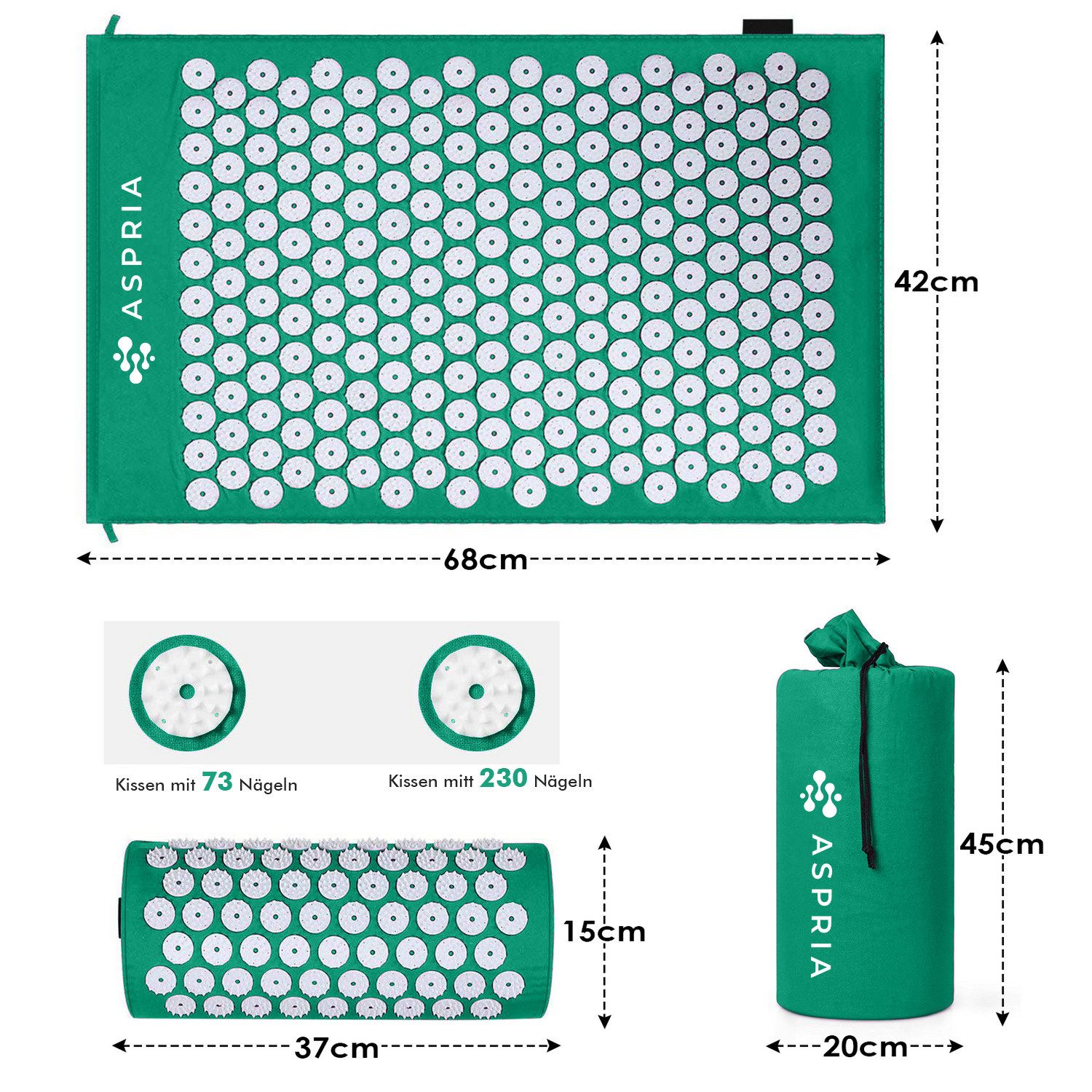 ASPRIA Yogamatte, Whigre Akupressur-Set