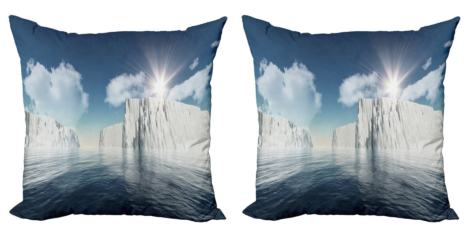 Kissenbezüge Modern Accent Ice Berg (2 Sunbeams Doppelseitiger Clouds Fluffy Digitaldruck, Stück), Abakuhaus