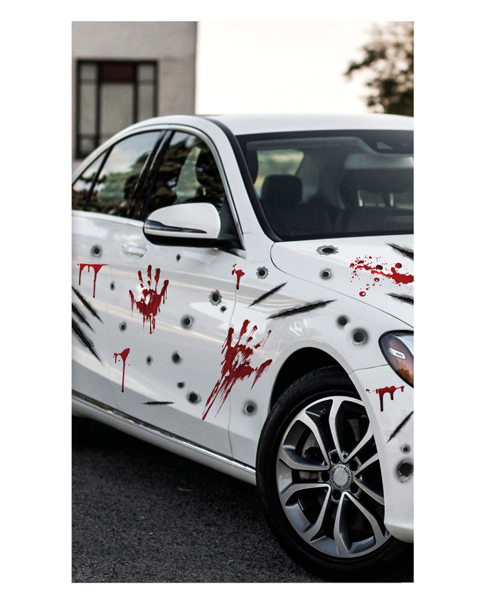 Horror-Shop Dekoobjekt Blutige FX Autosticker für günstig online kaufen