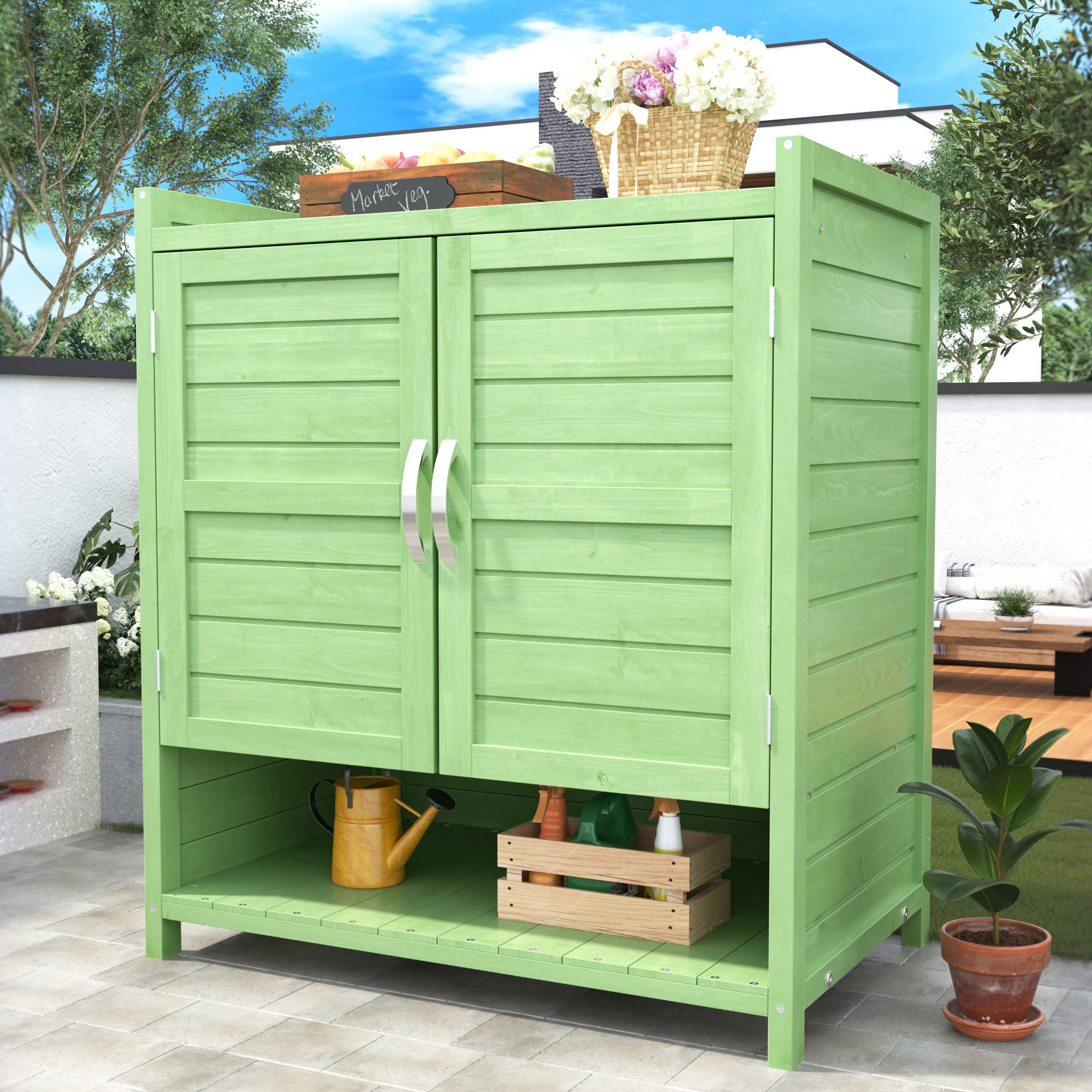 HAUSS SPOLE Garten-Geräteschrank Geräteschuppen, Balkonschrank, Geräteschra günstig online kaufen