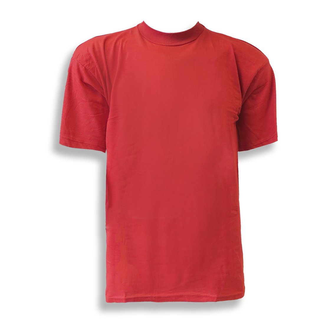 Sonia Originelli Baumwolle Herren Basic T-Shirt T-Shirt Einfarbig rot "Uni"