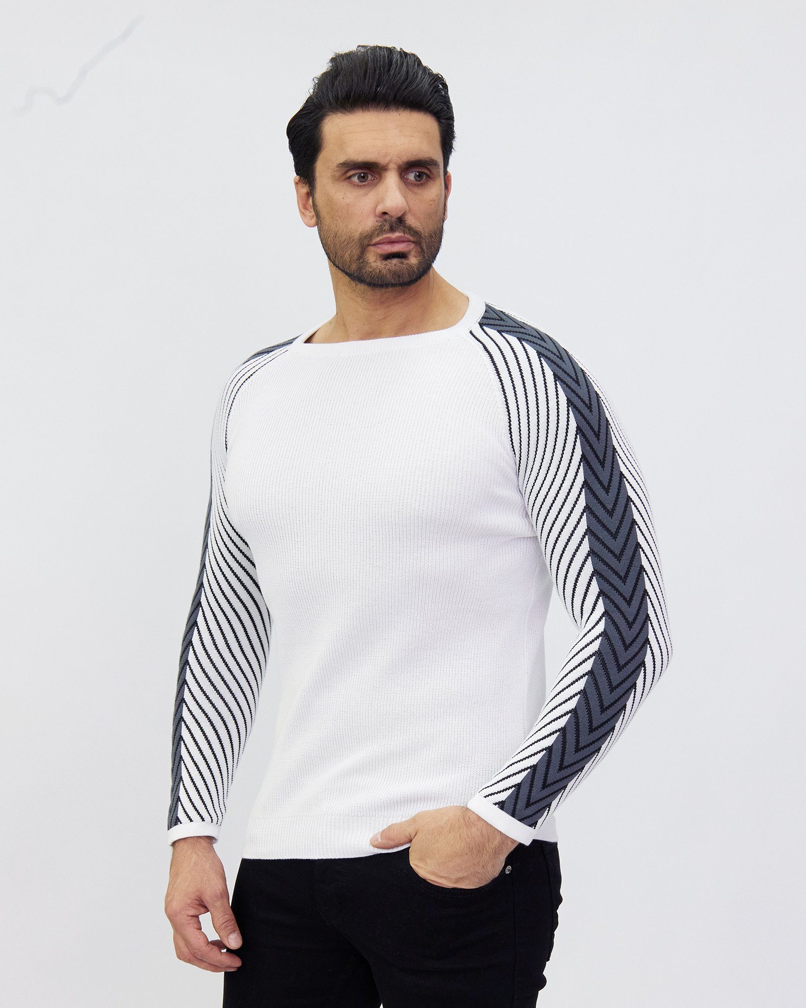 Denim Distriqt Strickpullover Extravaganter Feinstrick mit günstig online kaufen