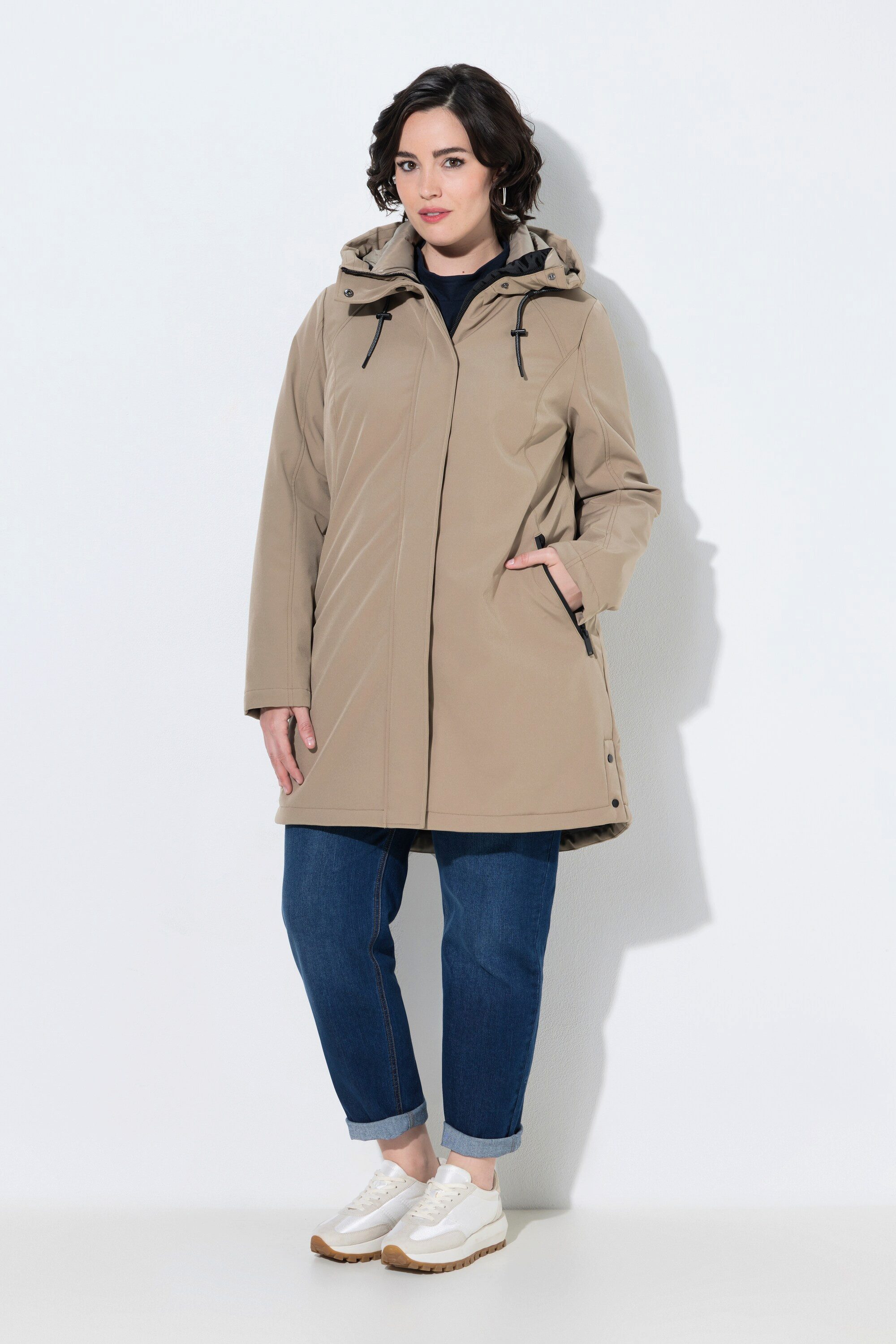Ulla Popken Funktionsjacke HYPRAR Funktionsjacke wasserabweisend Kapuze