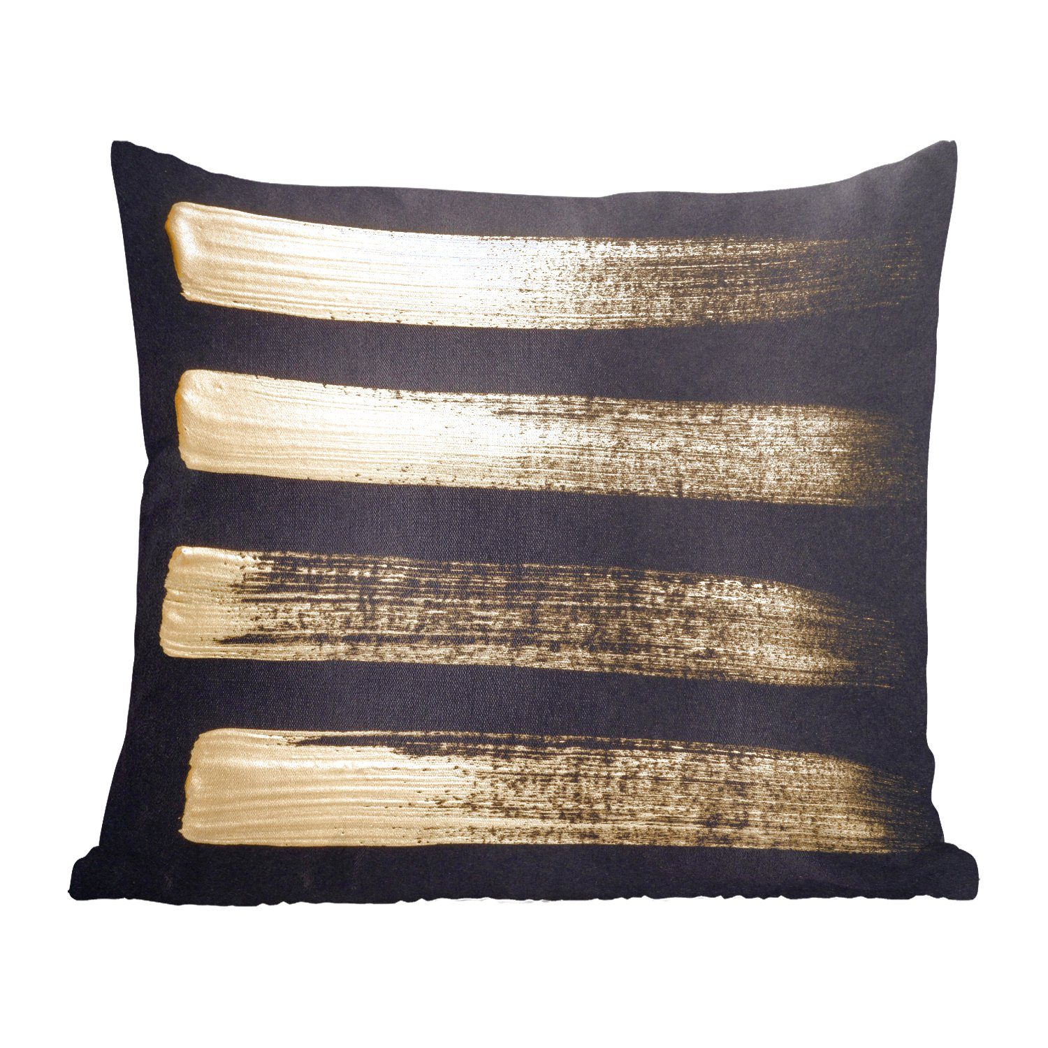 MuchoWow Dekokissen Muster aus goldener Farbe auf schwarzem Hintergrund, Zierkissen mit Füllung für Wohzimmer, Schlafzimmer, Deko, Sofakissen