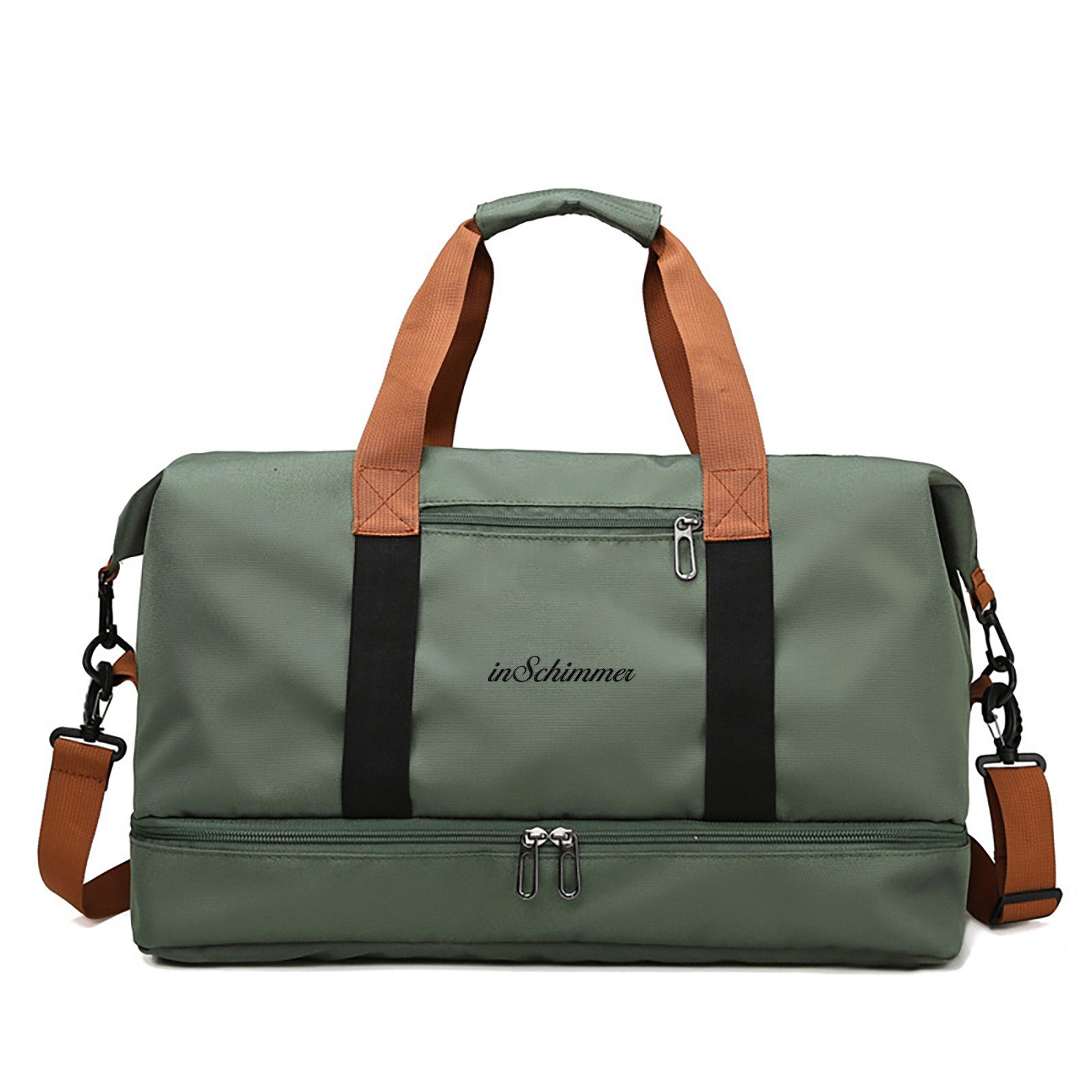 inschimmer Reisetasche Sporttasche Fitnesstasche mit Schuhfach & Nassfach für Reisen Arbeiten