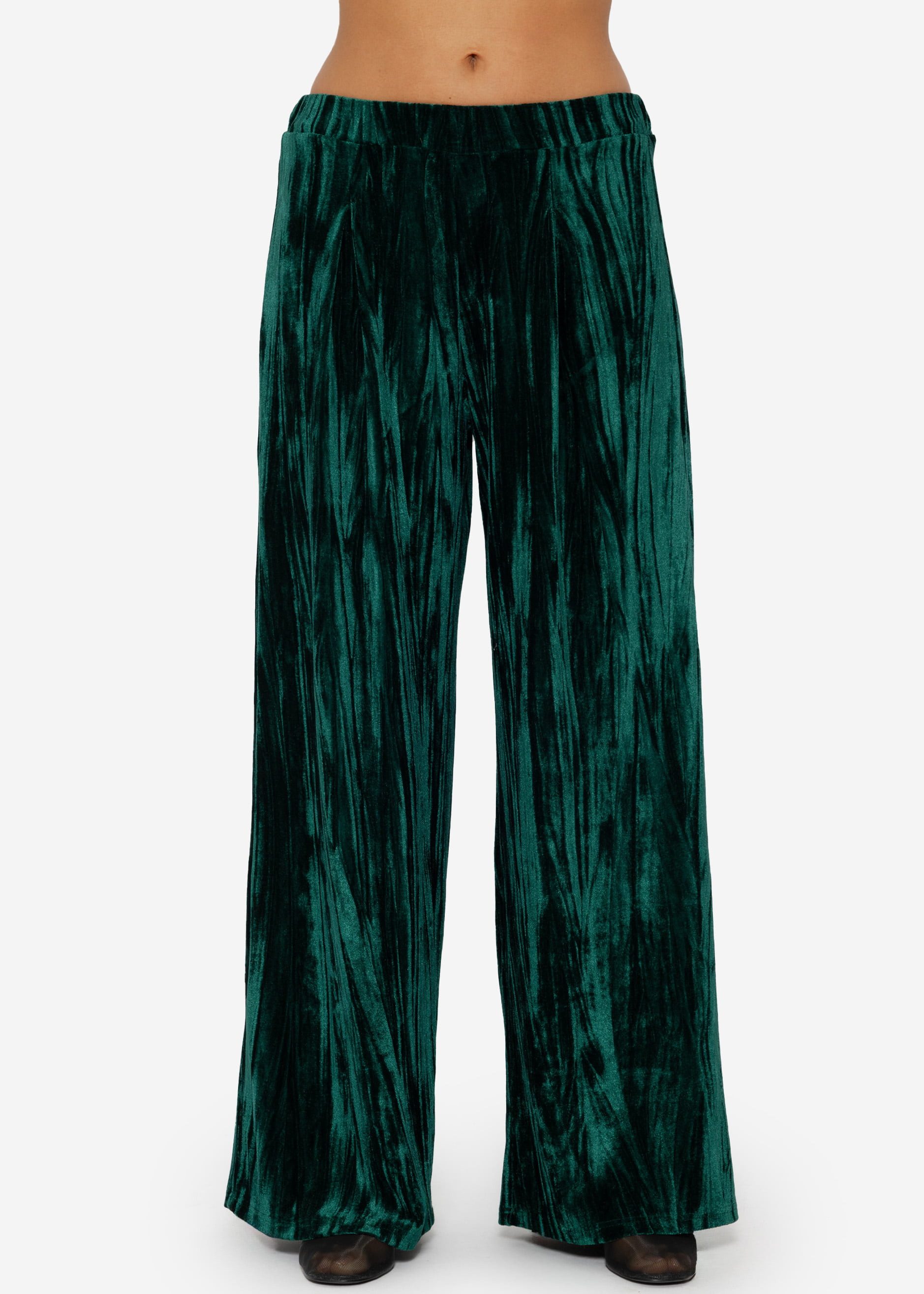 SASSYCLASSY Stoffhose Elegante Weit geschnittene Hose günstig online kaufen