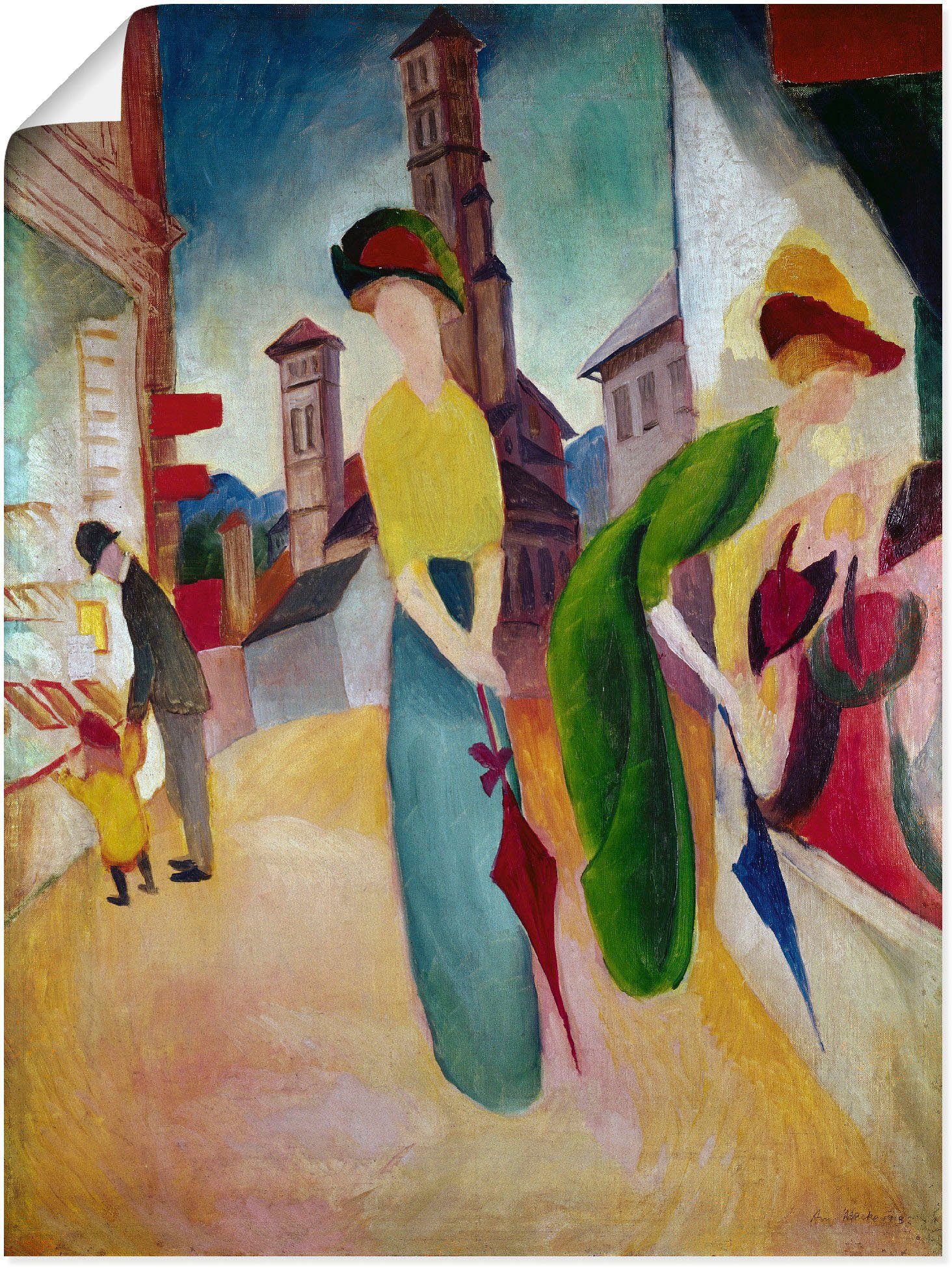 Artland Wandbild Vorm Hutladen. 1913, Frau (1 St), als Leinwandbild, Плакат, Wandaufkleber in verschied. Größen