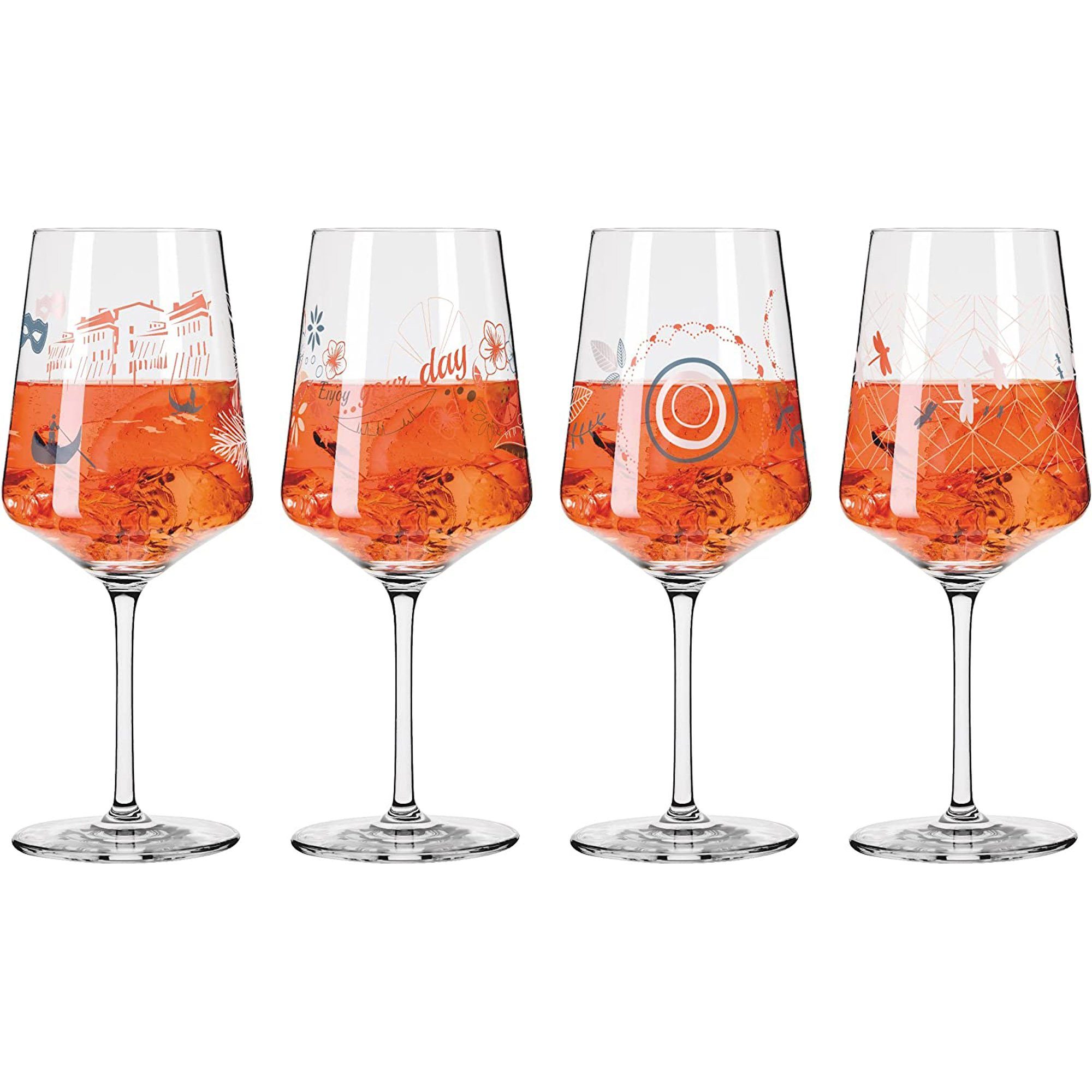 Ritzenhoff Weißweinglas Ritzenhoff Aperitifgläser Aperizzo 4er Set Sommerrausch