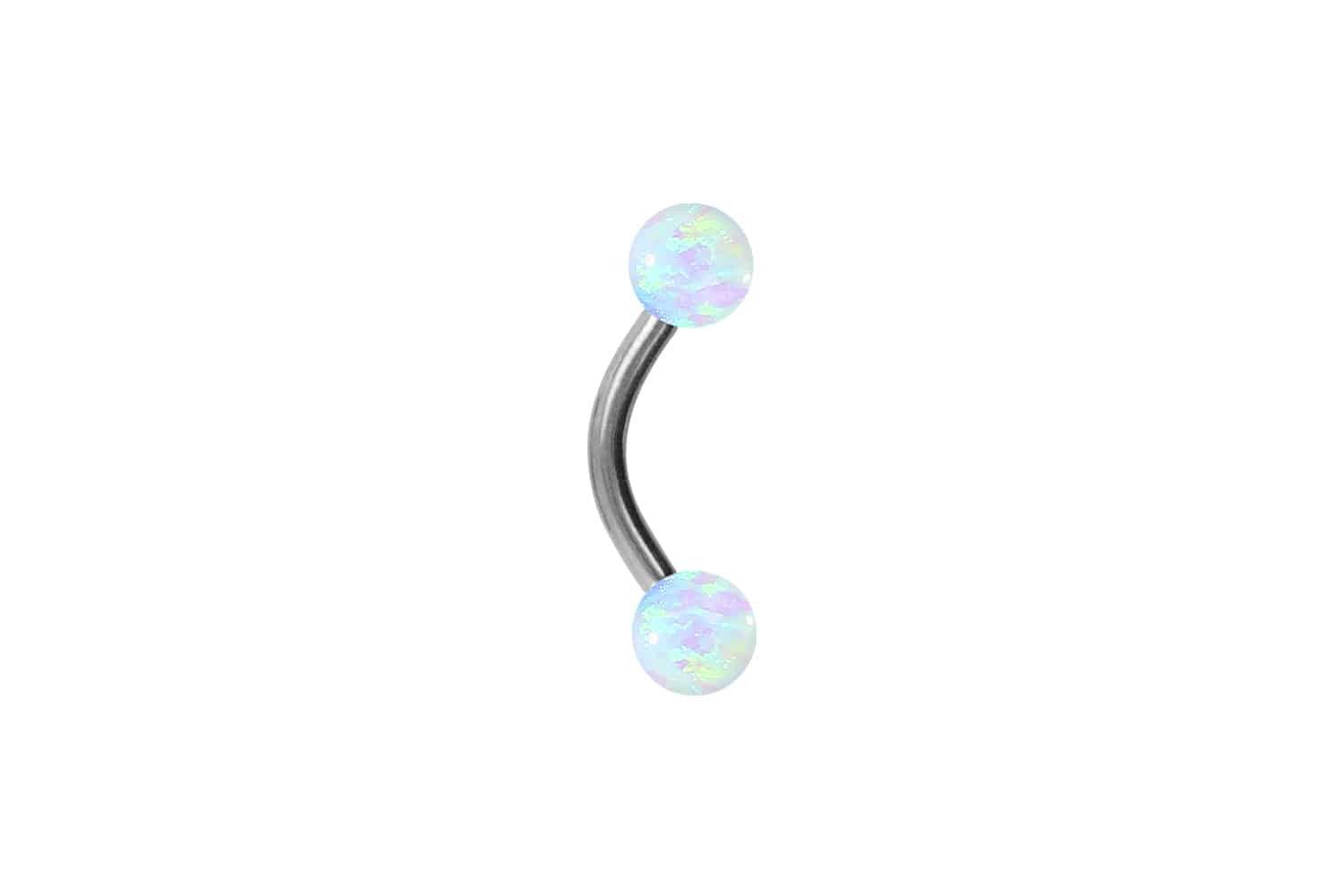 PIERCINGLINE Bauchnabelpiercing Chirurgenstahl Banane SYNTHETISCHE OPALE (Bananen, 1-tlg)