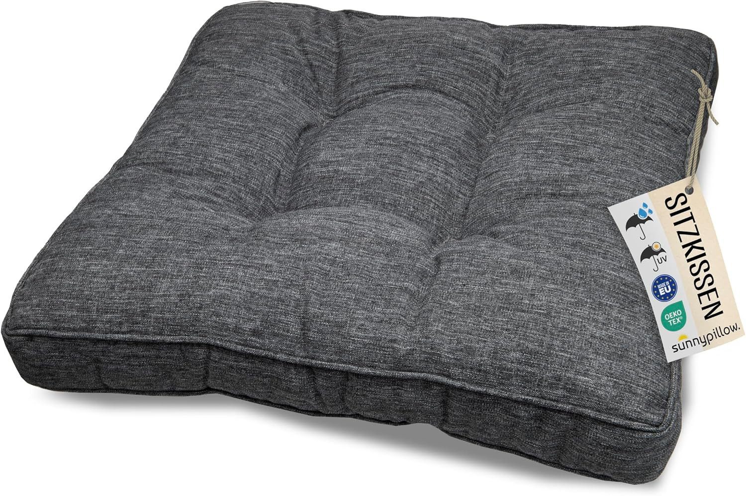 sunnypillow Подушка для стула Gartenkissen für Gartenmöbel Rattanmöbel, Outdoor / Indoor