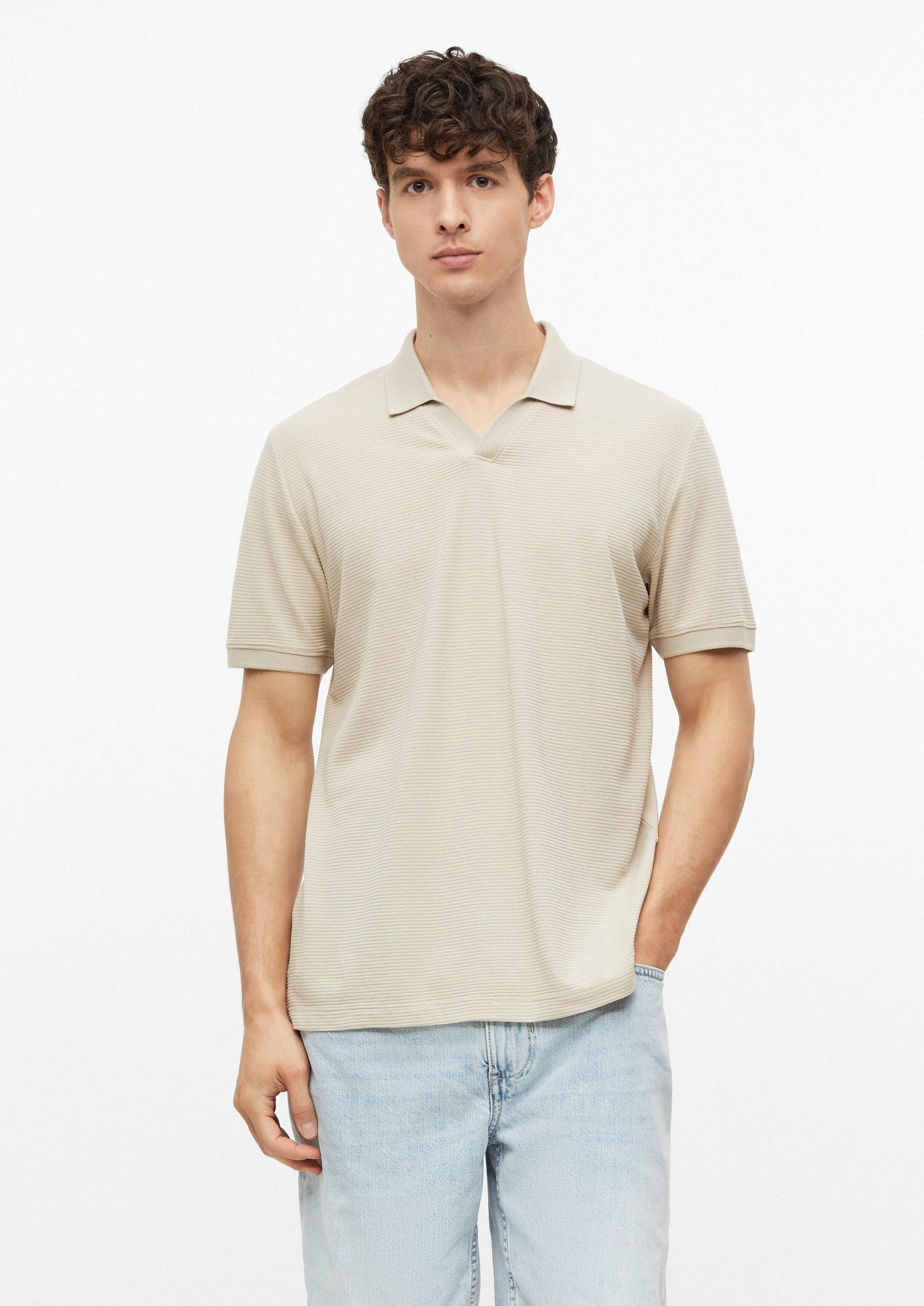 s.Oliver Kurzarmshirt Polo-Shirt Poloshirt mit Strukturstreifen
