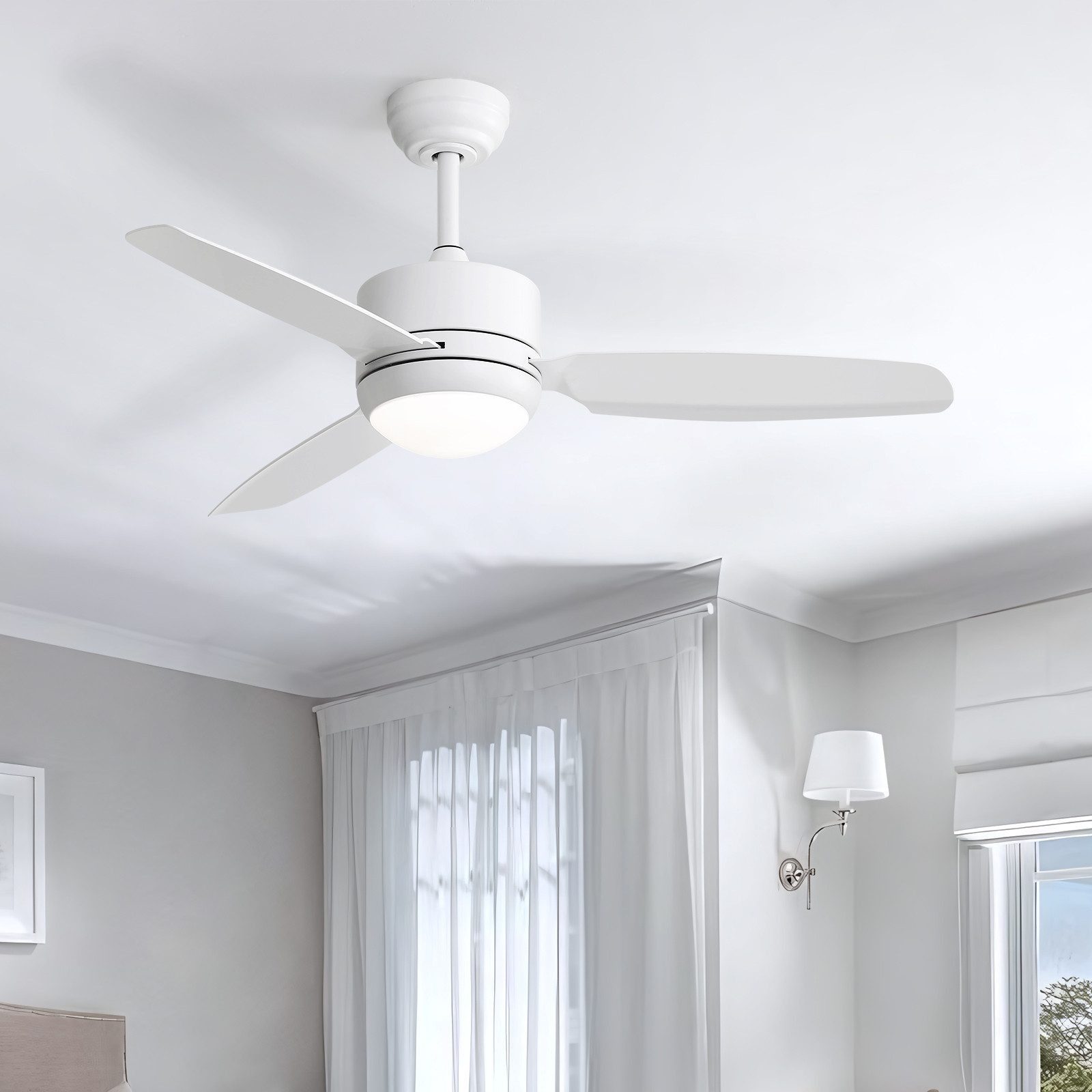 Sofucor Deckenventilator mit LED-Beleuchtung und Fernbedienung, günstig online kaufen
