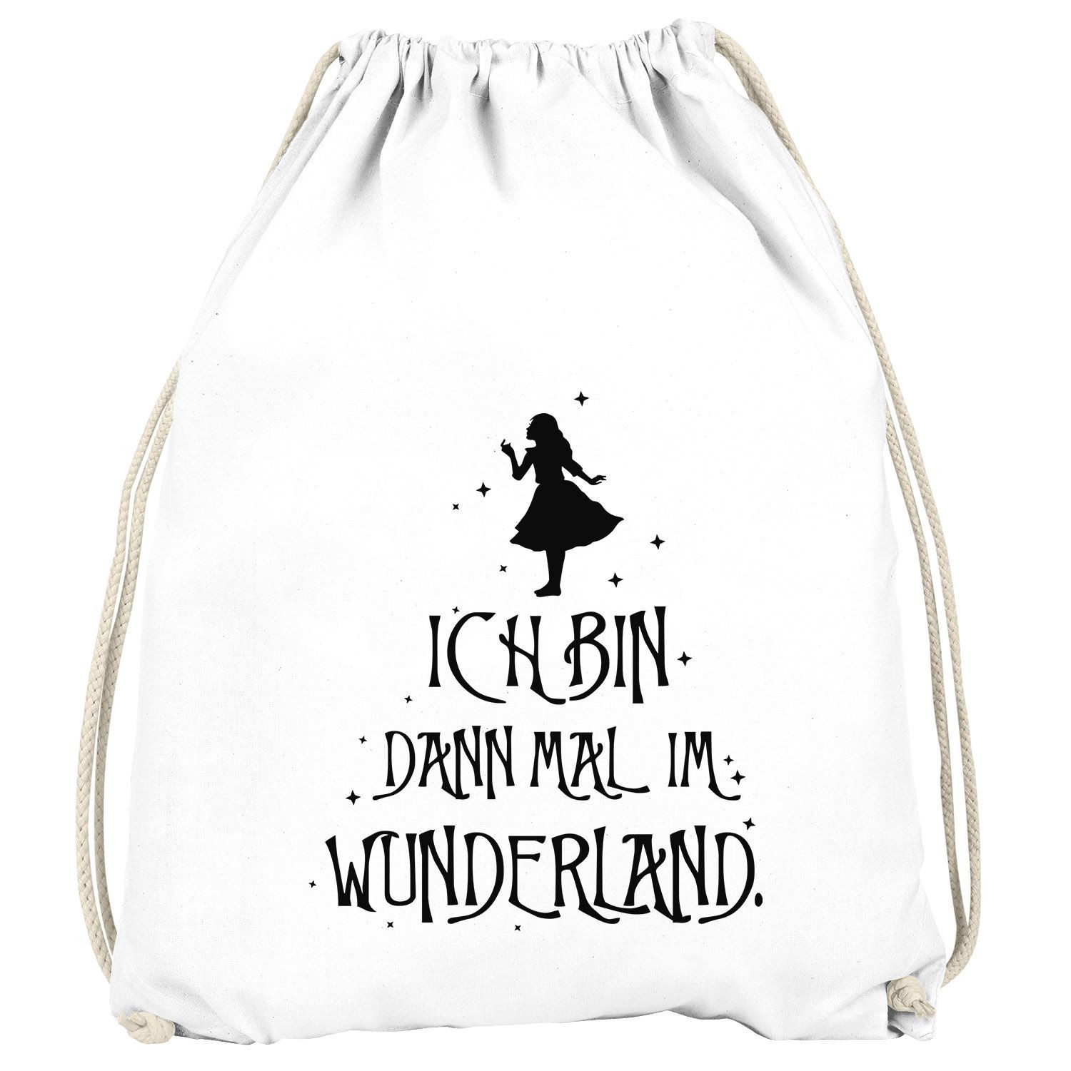 Turnbeutel Turnbeutel Ich bin dann mal im Wunderland Spruch Moonworks®
