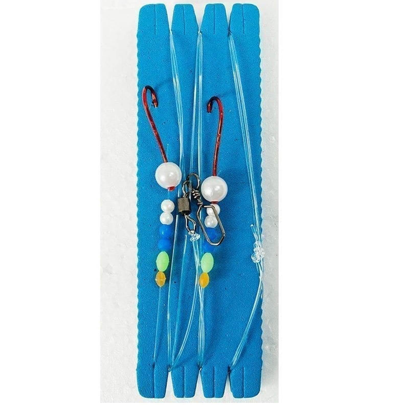 Fladen Vorfachschnur, Fladen Paternoster Rig 1/0 weiß blau gelb grün Brandungsvorfach