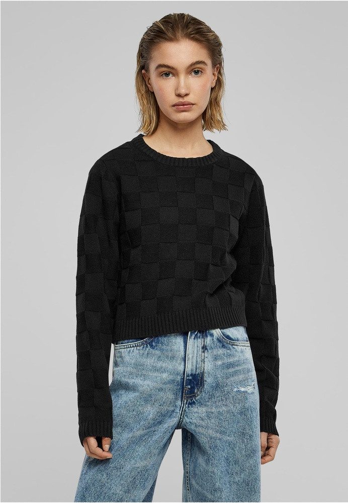 Rundhalspullover Ladies Check Knit Sweater