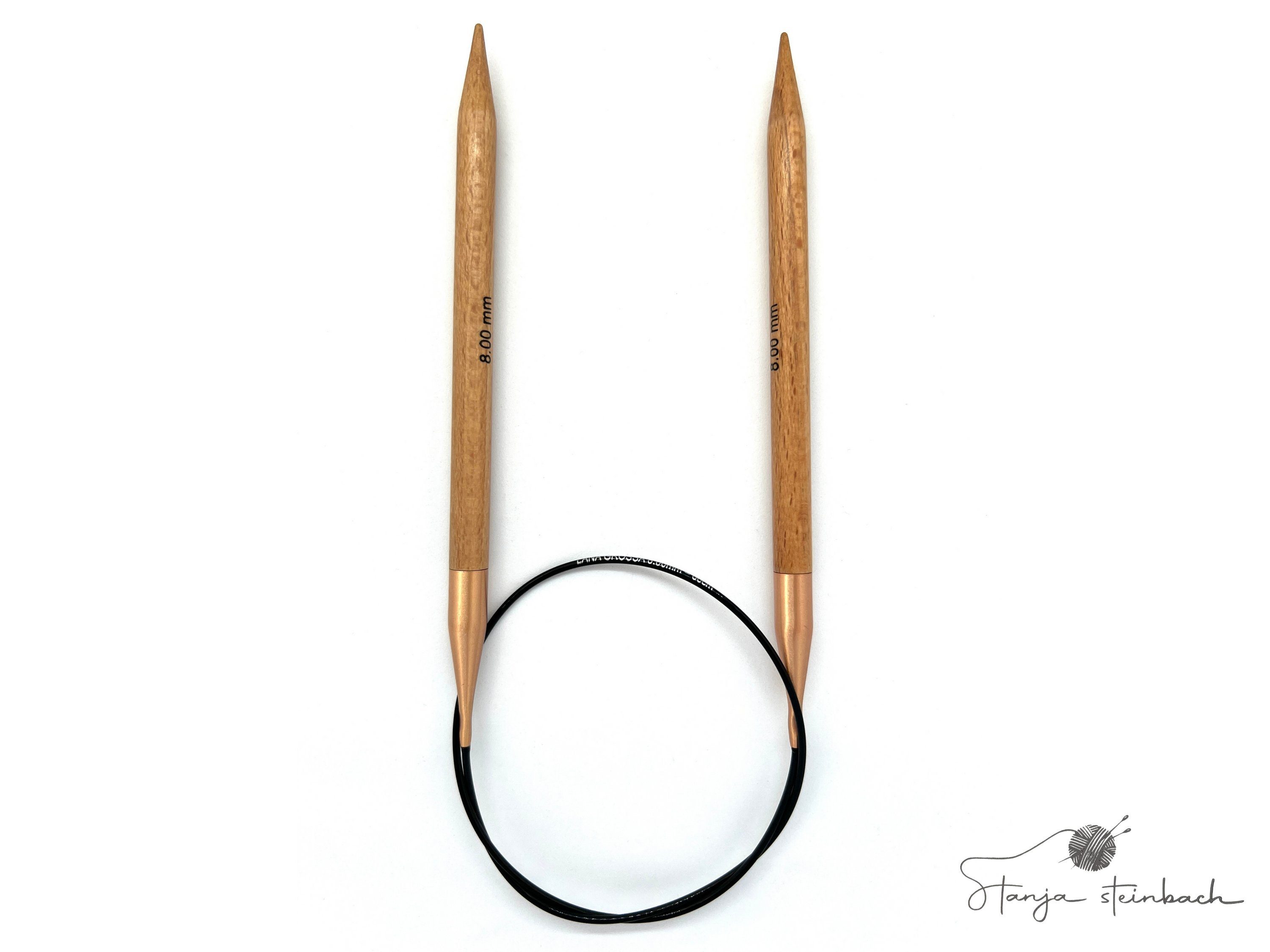 LANA GROSSA Stecknadeln Knit Pro Rundstricknadel BUCHE Tanja Steinbach Edition, Stricknadel verschiedene Längen/Größen