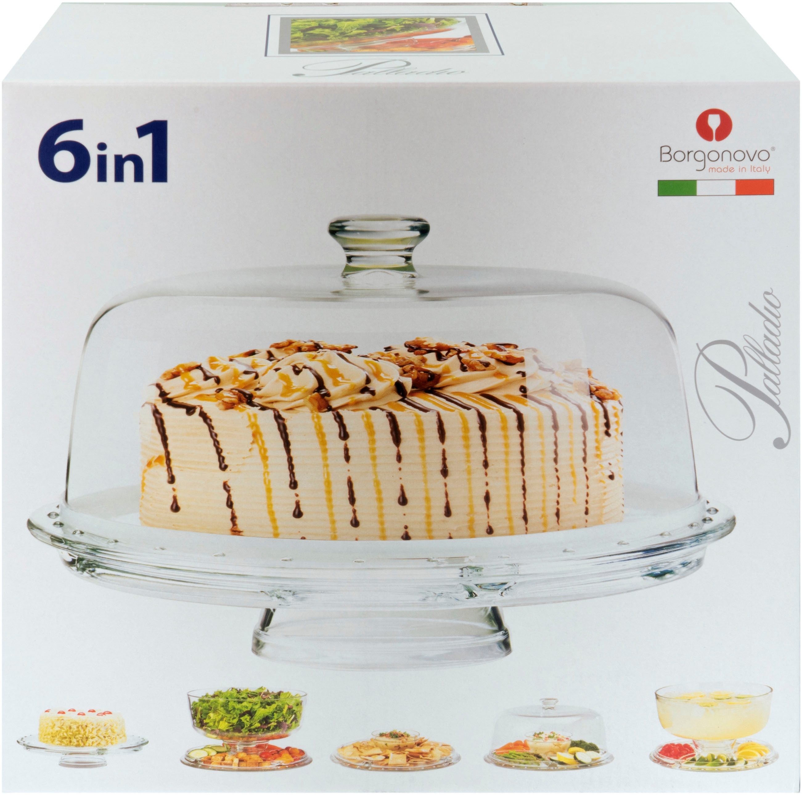 CreaTable Servier-Set Servierbutler, 2-tlg., Glas, (Set, 2-tlg), Edles Servierset, Formschön elegant