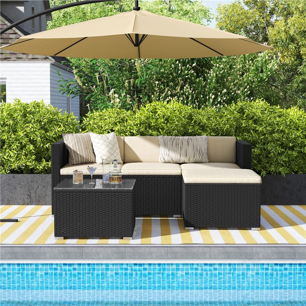 Yaheetech Gartenlounge-Set Balkonset, 5er-Sofa-Set Gartenstücke aus günstig online kaufen