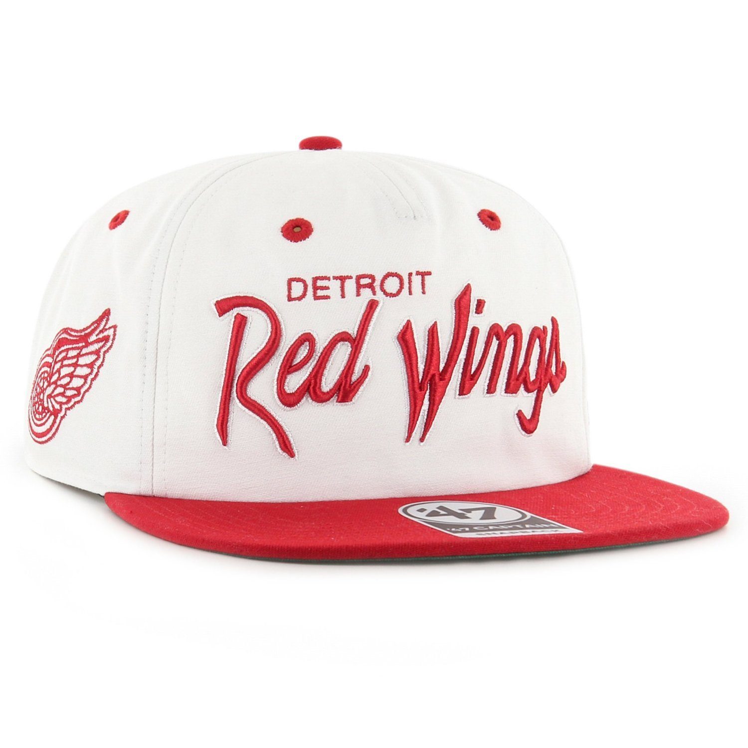 Brand CROSSTOWN '47 Snapback Red Detroit offwhite Wings Cap