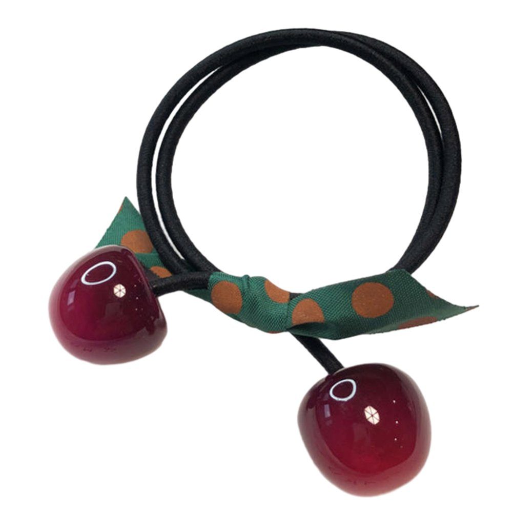 Blusmart Haargummi Damen-Kopfband Im Kirsch-Design, Stilvoller, Personalisierter, Haargummi red wine