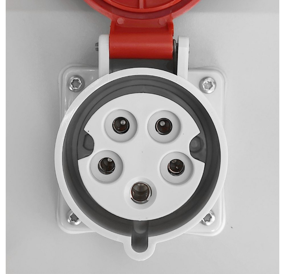 Thumbnail - Doktorvolt Stromverteiler eXT 32A 16A 4x230V Baustromverteiler Wandverteiler Steckdosenverteiler 6-fach, ausgestattet mi...